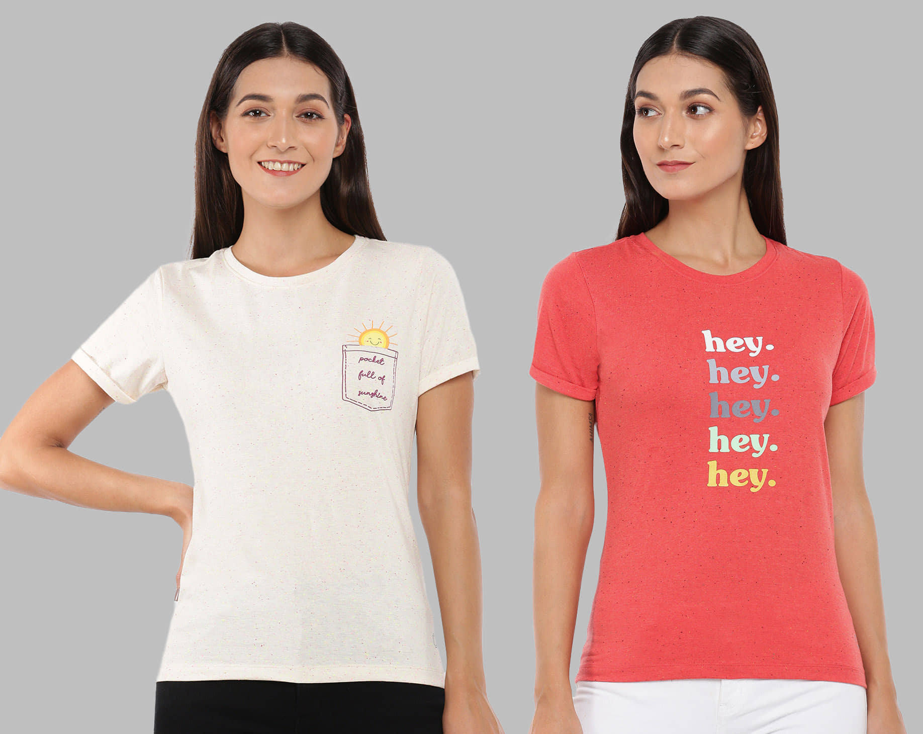 Dollar Missy Women Cotton Printed Regular Fit Round Neck T-Shirt ( Multicolor )