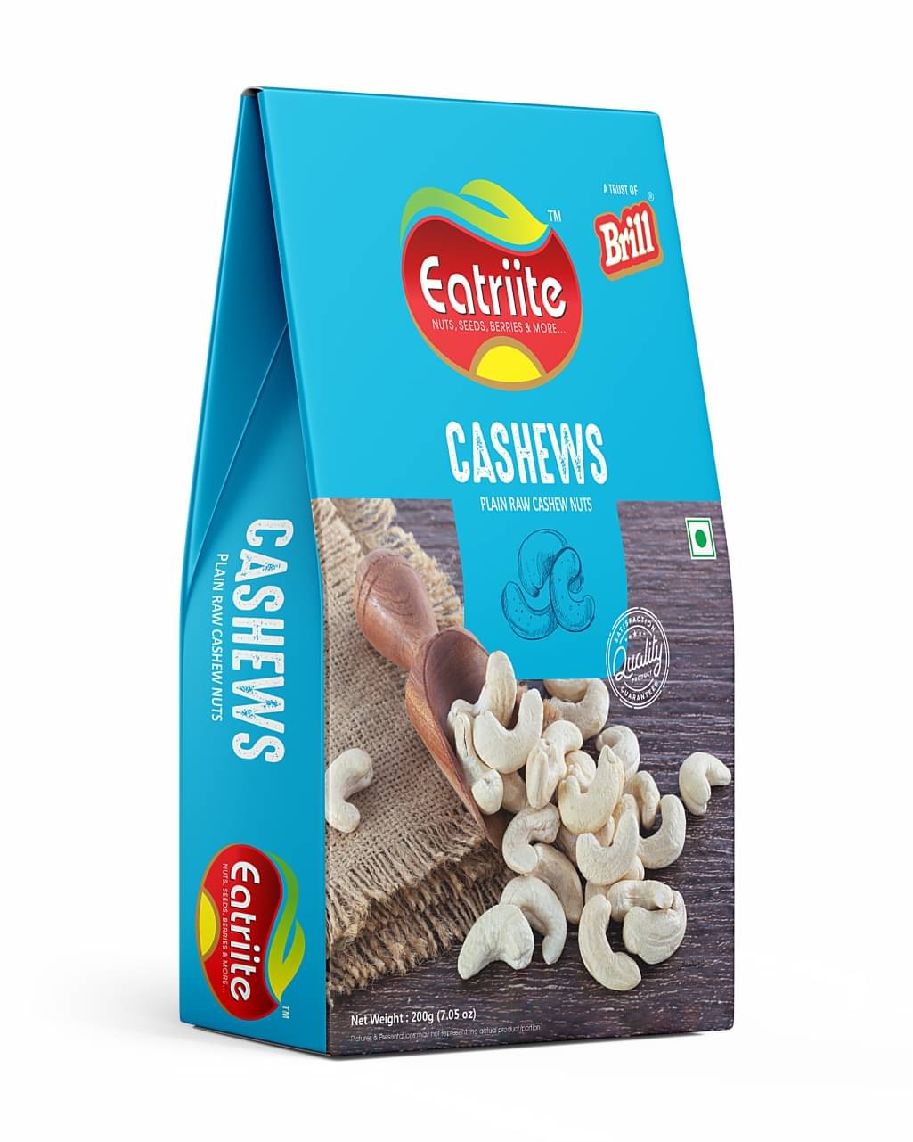     			Eatriite Plain & Raw Whole Cashews (200 g)