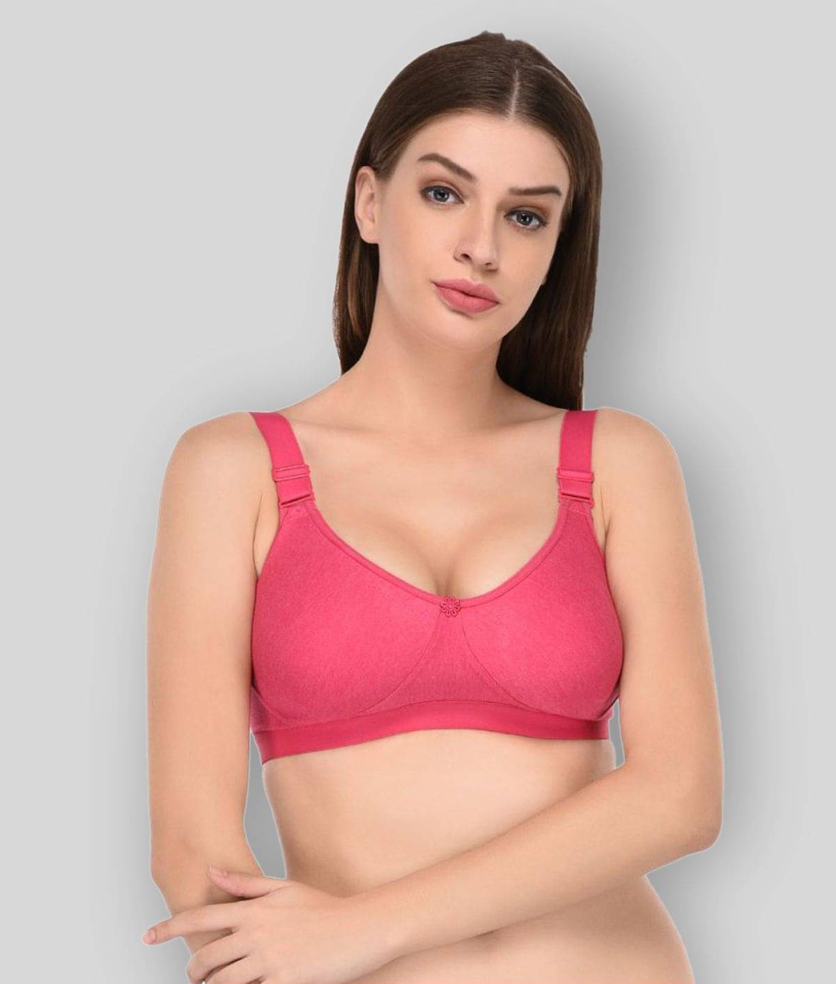     			Elina Cotton Non Padded Women's Everyday Bra ( Pink )