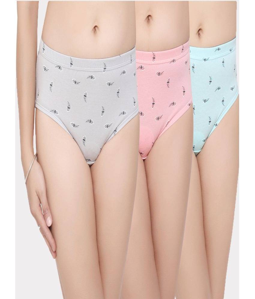     			IN CARE LINGERIE Pack of 3 Cotton Printed Women's Briefs ( Multicolor )