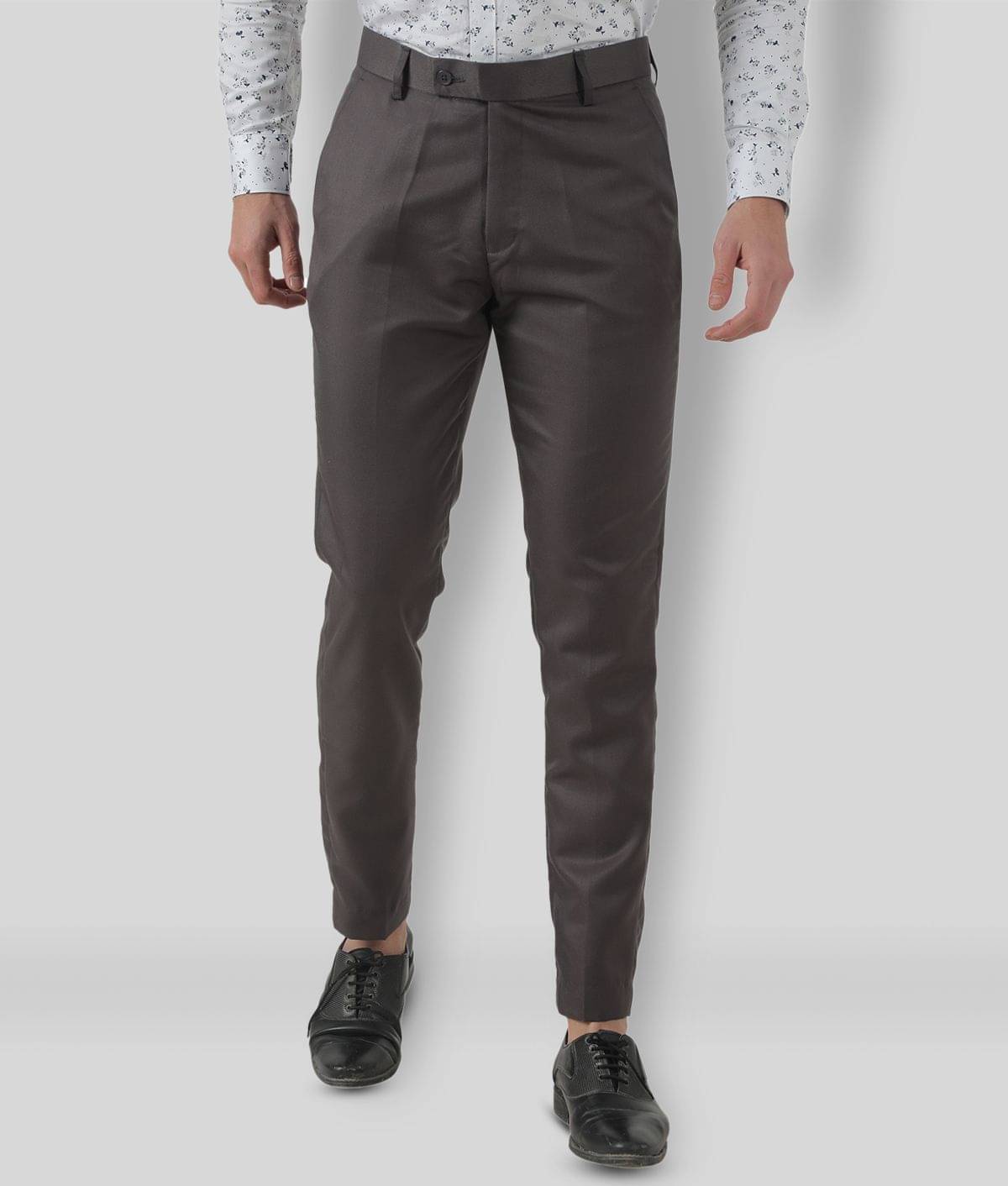     			Inspire Clothing Inspiration - Grey Polycotton Slim - Fit Men's Formal Pants ( Pack of 1 )