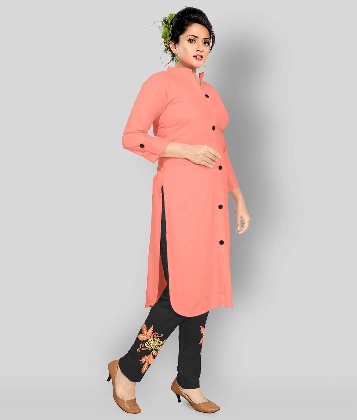 Kapadia - Orange Straight Rayon Women's Stitched Salwar Suit ( Pack of 1 )