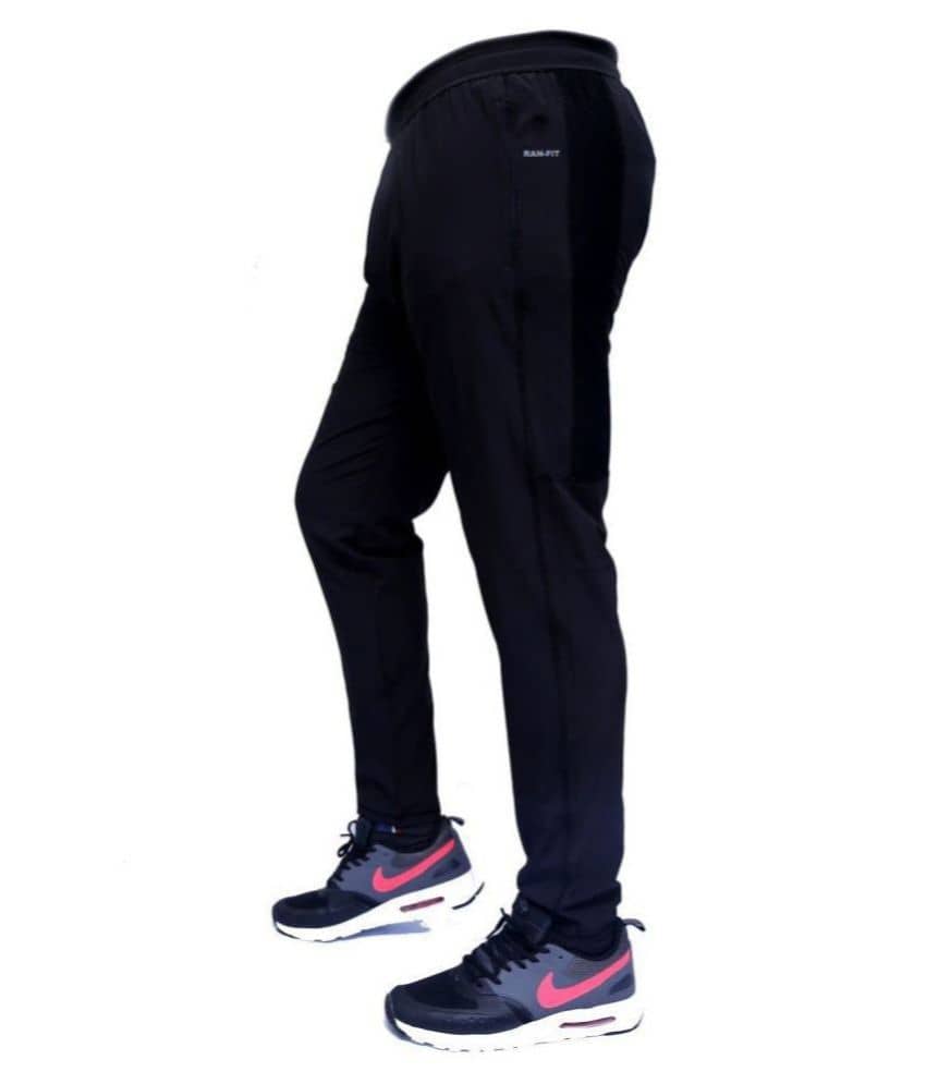RANBOLT - Black Polyester Men's Trackpants ( Pack of 1 ) - Track Pants | Buy online on ZillyBuy