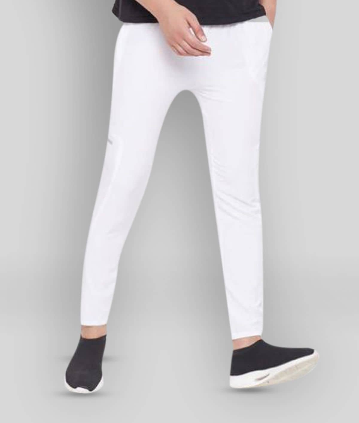 RANBOLT - White Polyester Men's Trackpants ( Pack of 1 ) - Track Pants | Buy online on ZillyBuy