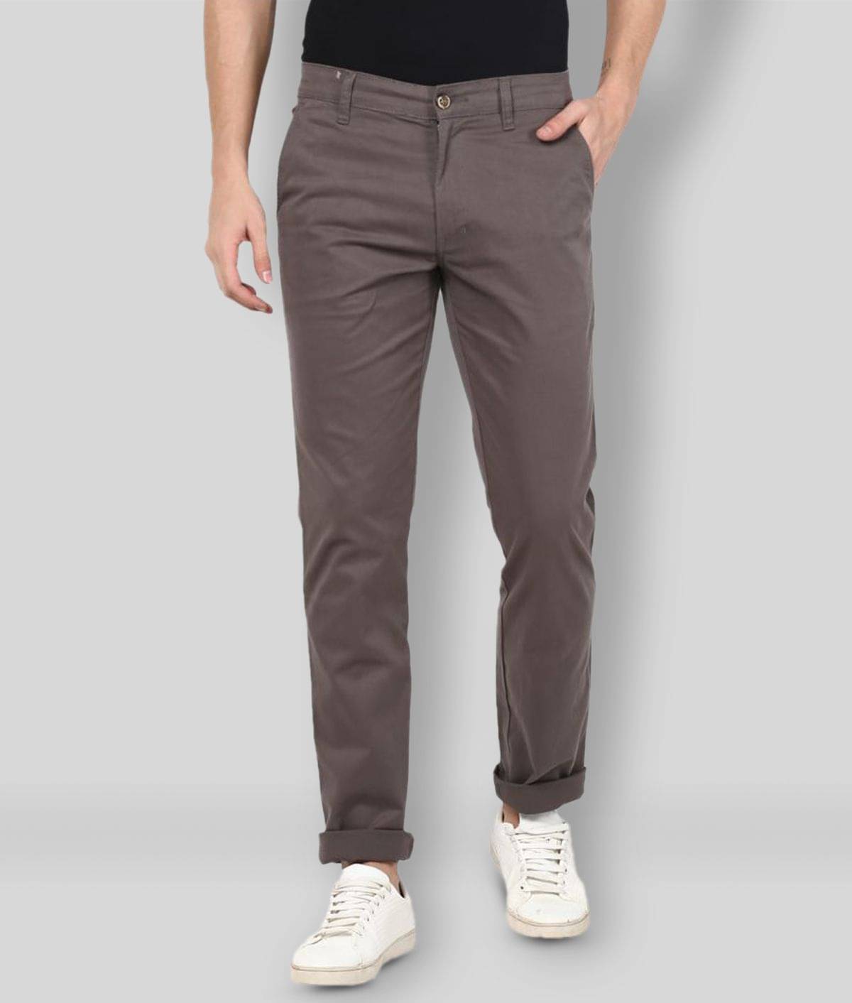     			Urbano Fashion - Grey Cotton Slim Fit Men's Chinos (Pack of 1)
