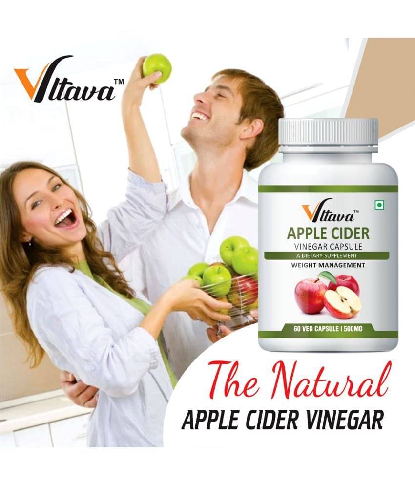     			Vltava Apple Cider Vinegar Capsules for Weight Management 60 mg Unflavoured Single Pack