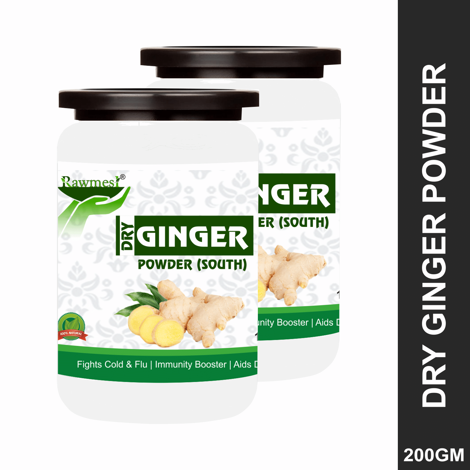 Rawmest Dry Ginger/ Sounth/ Sukha Adrak Powder 200 Gm Pack of 2 Rawmest Dry Ginger/ Sounth/ Sukha Adrak Powder 200 Gm Pack of 2