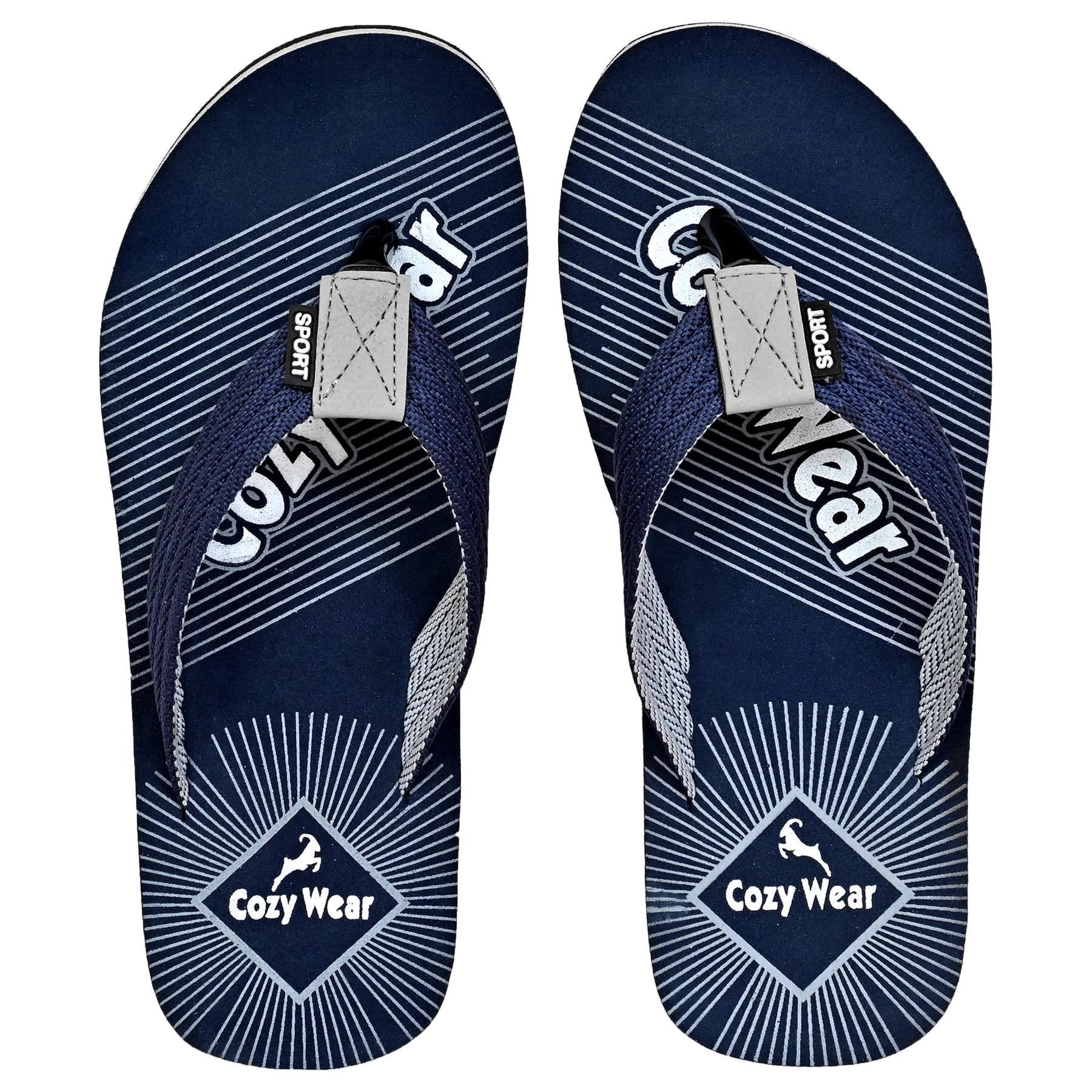 Cozy Wear - Blue Men's Thong Flip Flop