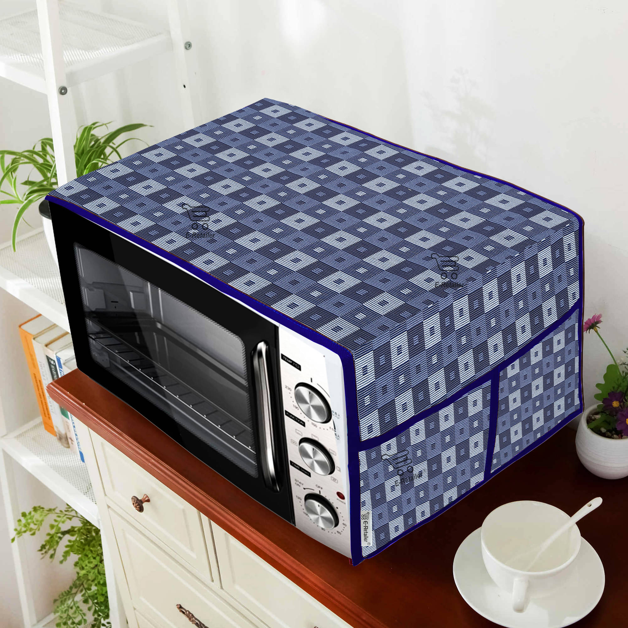     			E-Retailer Single Polyester Blue Microwave Oven Cover - 23-25L