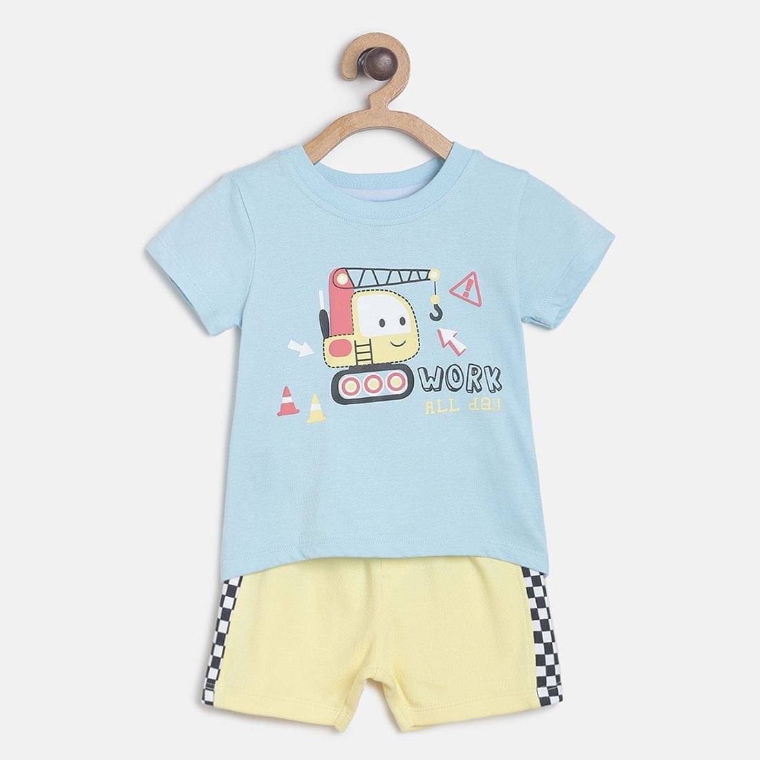     			MINI KLUB Pack of 1 Baby Boys Cotton T-Shirt & Shorts ( Multicolor )
