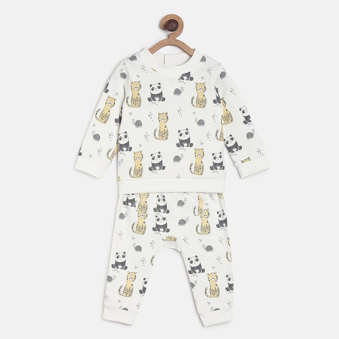     			MINI KLUB - Multicolor Cotton Baby Girl Top & Trouser ( Pack of 1 )