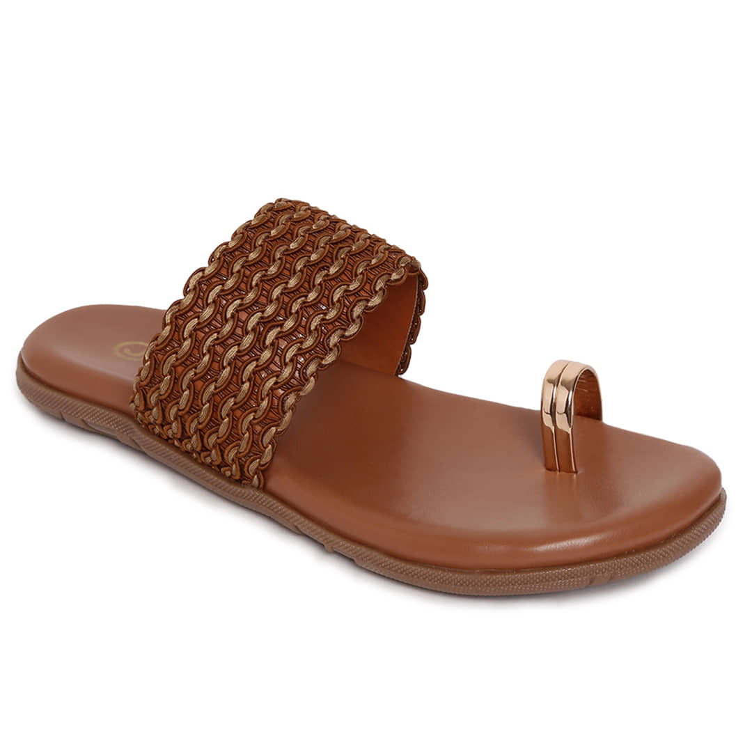 ORTHO JOY - Green Women's Flats