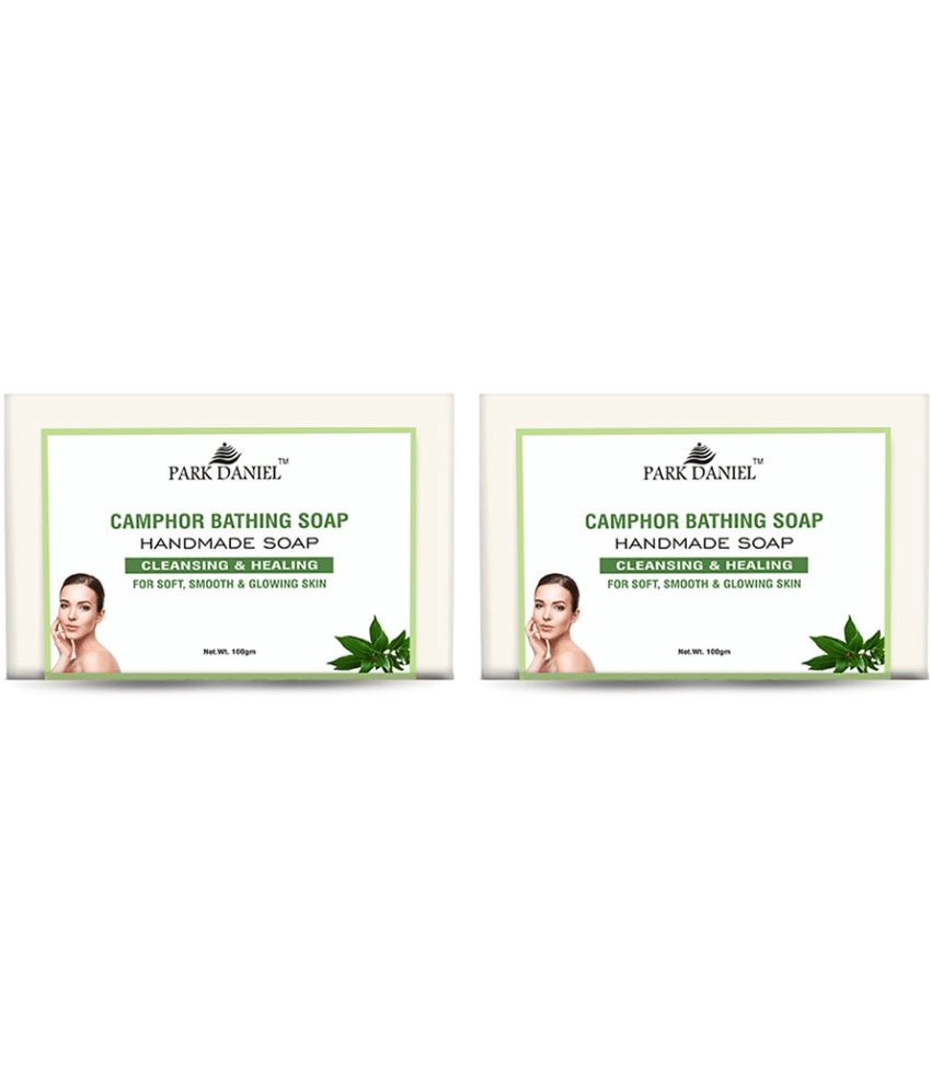 Park Daniel Premium Camphor Bathing Bar Soap for Soft, Smooth and Glowing Skin Pack of 2 of 100 Grams(200 Grams) Park Daniel Premium Camphor Bathing Bar Soap for Soft, Smooth and Glowing Skin Pack of 2 of 100 Grams(200 Grams)