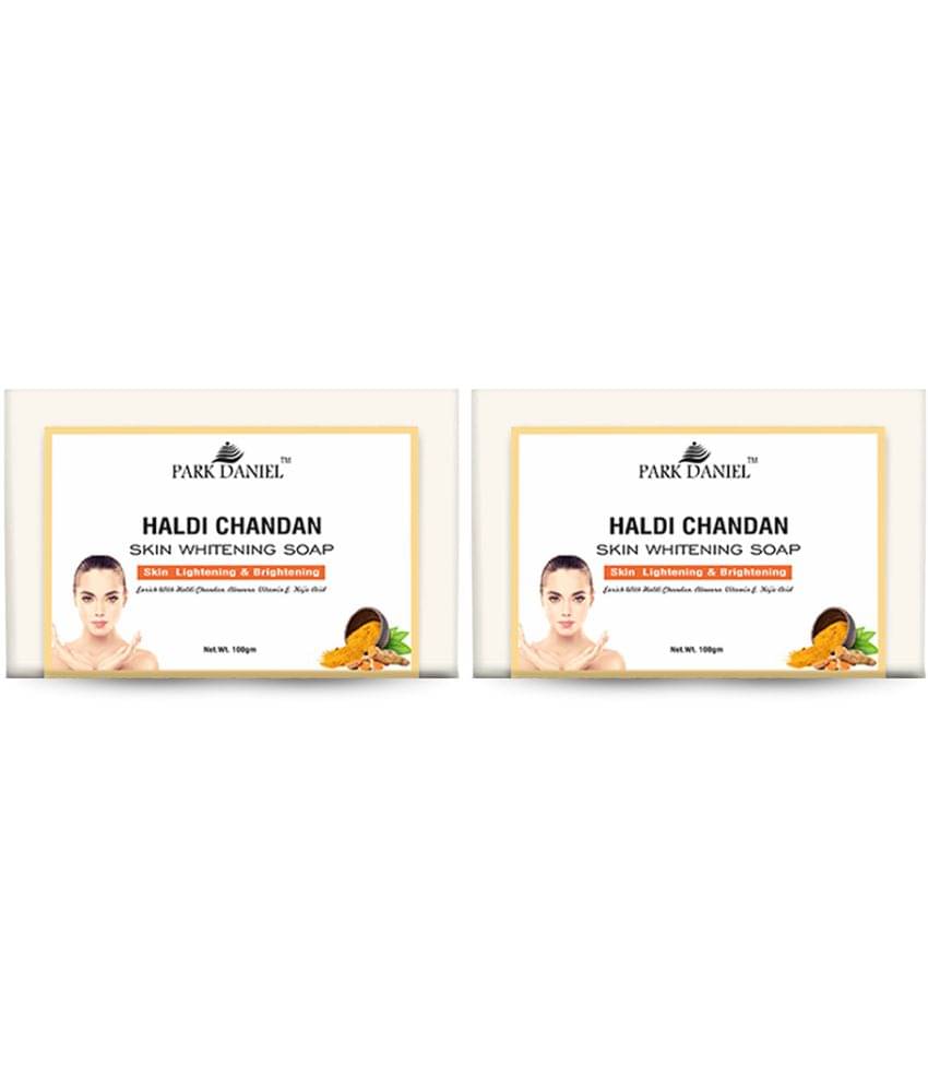 Park Daniel Premium Haldi Chandan Bathing Soap For Skin Lightening and Brightening Pack of 2 of 100 Grams(200 Grams) Park Daniel Premium Haldi Chandan Bathing Soap For Skin Lightening and Brightening Pack of 2 of 100 Grams(200 Grams)