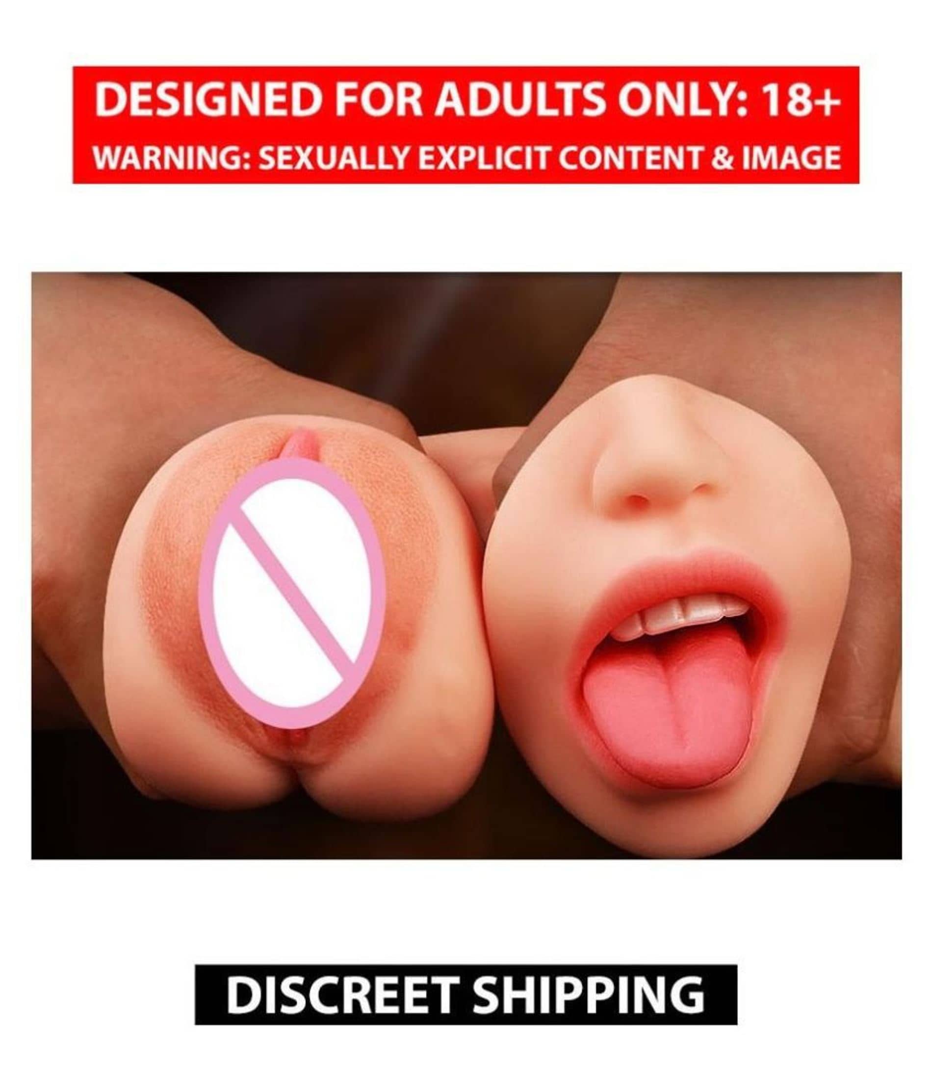 3D Mouth and Vagina Masturbator Sex Toys For Men + Free Lubricant SEXTANTRA