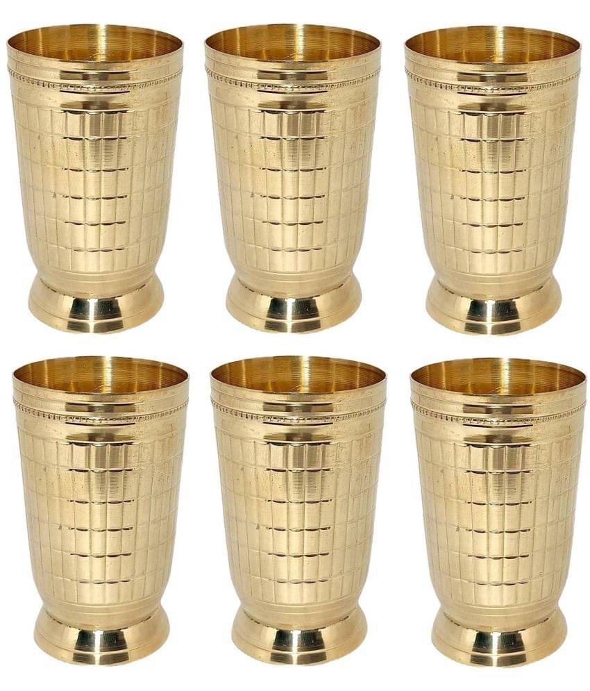    			A & H ENTERPRISES - Brass Glasses Set 250 ml ( Pack of 6 )