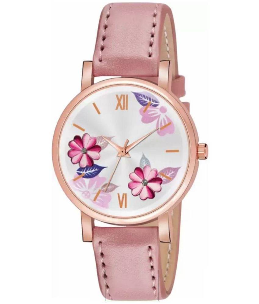     			AQUA BLISS - Pink Leather Analog Womens Watch