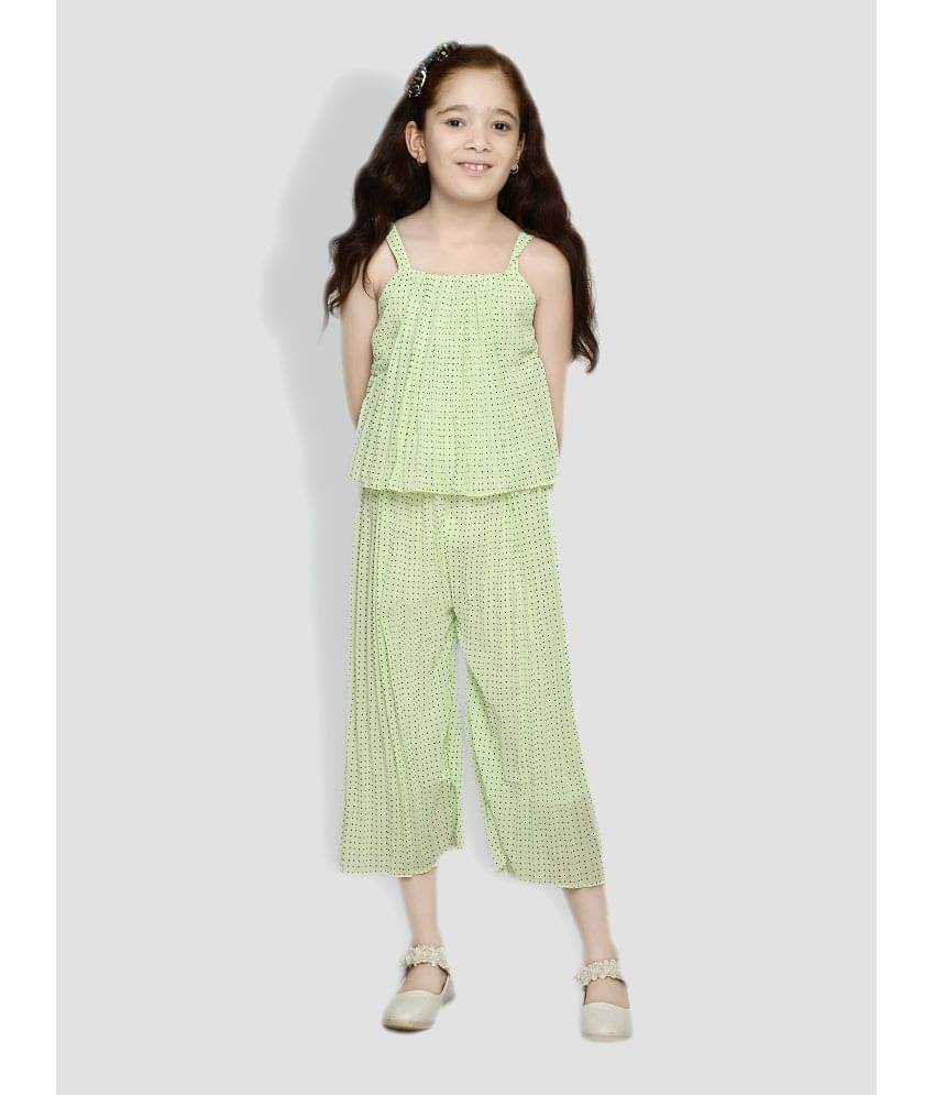     			Arshia Fashions Pack of 1 Girls Crepe Top With Palazzo ( Green )