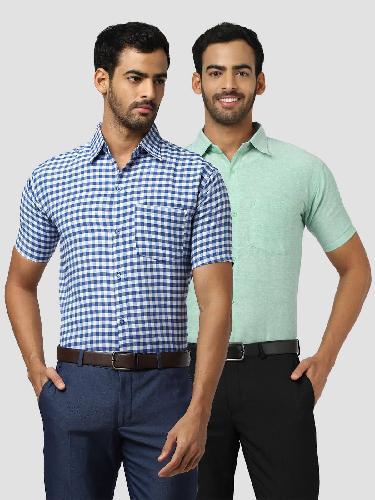 DESHBANDHU DBK Cotton Multicolor Shirt Pack of 2