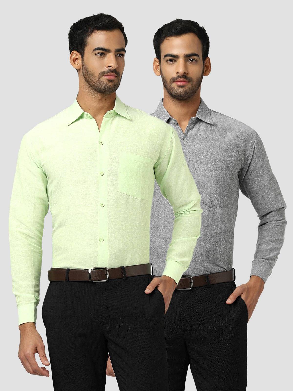     			DESHBANDHU DBK 100% Cotton Regular Fit Half Sleeves Men's Formal Shirt - Multicolor ( Pack of 2 )