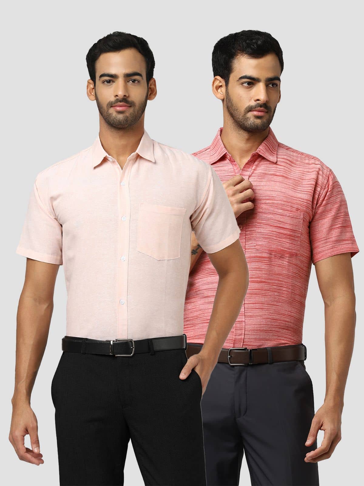 DESHBANDHU DBK Multicolor Cotton Regular Fit Half Sleeves Men's Casual Shirt ( Pack of 2 )