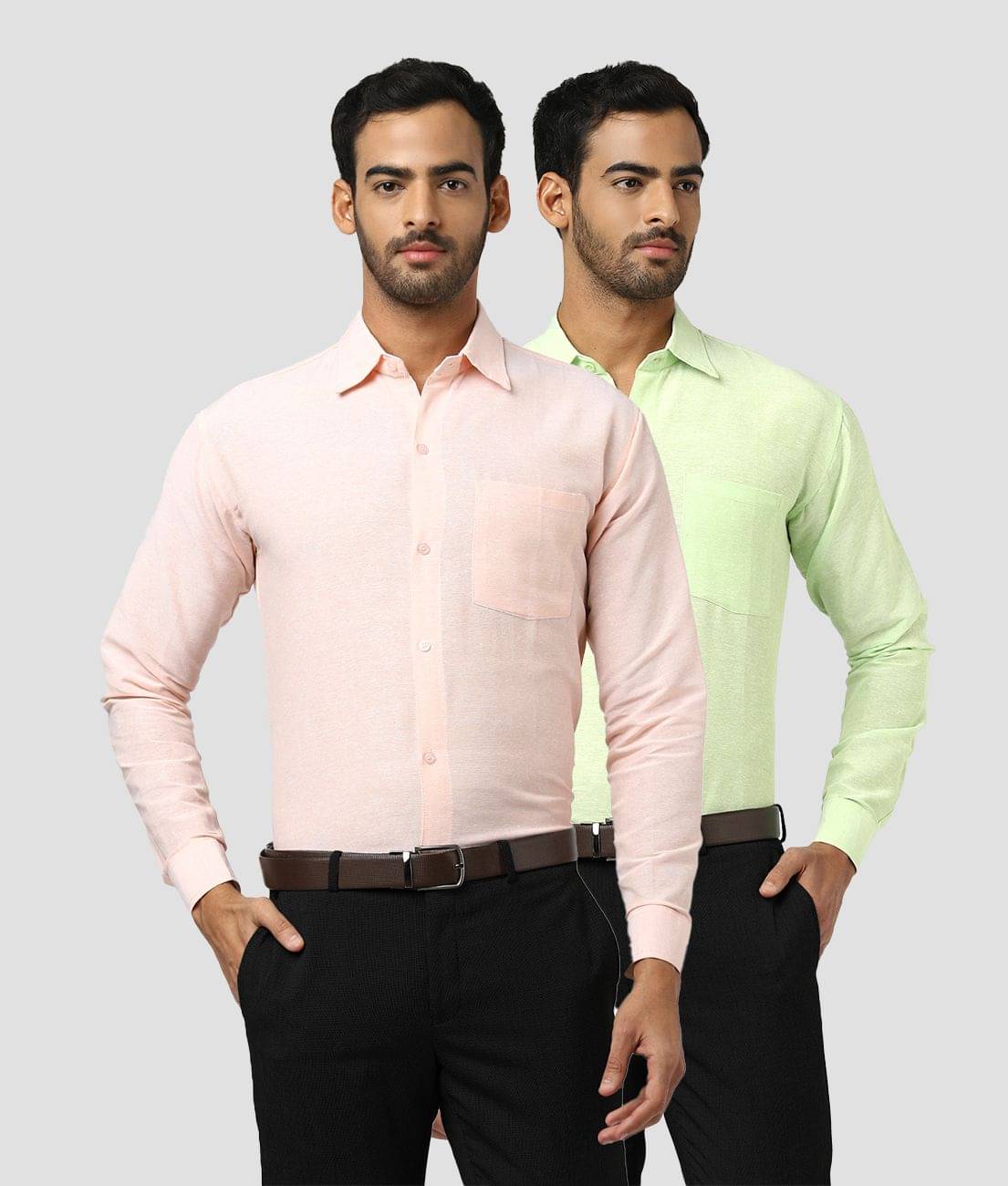     			DESHBANDHU DBK - Multicolor Cotton Regular Fit Men's Casual Shirt (Pack of 2 )