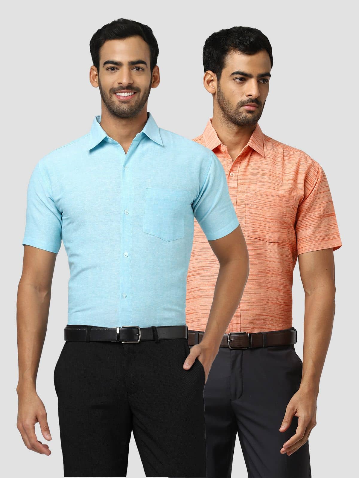 DESHBANDHU DBK - Multicolor Cotton Regular Fit Men's Formal Shirt (Pack of 2)