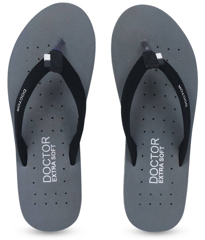     			DOCTOR EXTRA SOFT - Dark Grey Women's Thong Flip Flop
