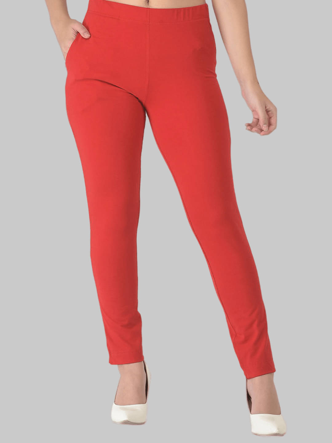     			Dollar Missy - Red Cotton Regular Women's Casual Pants ( Pack of 1 )