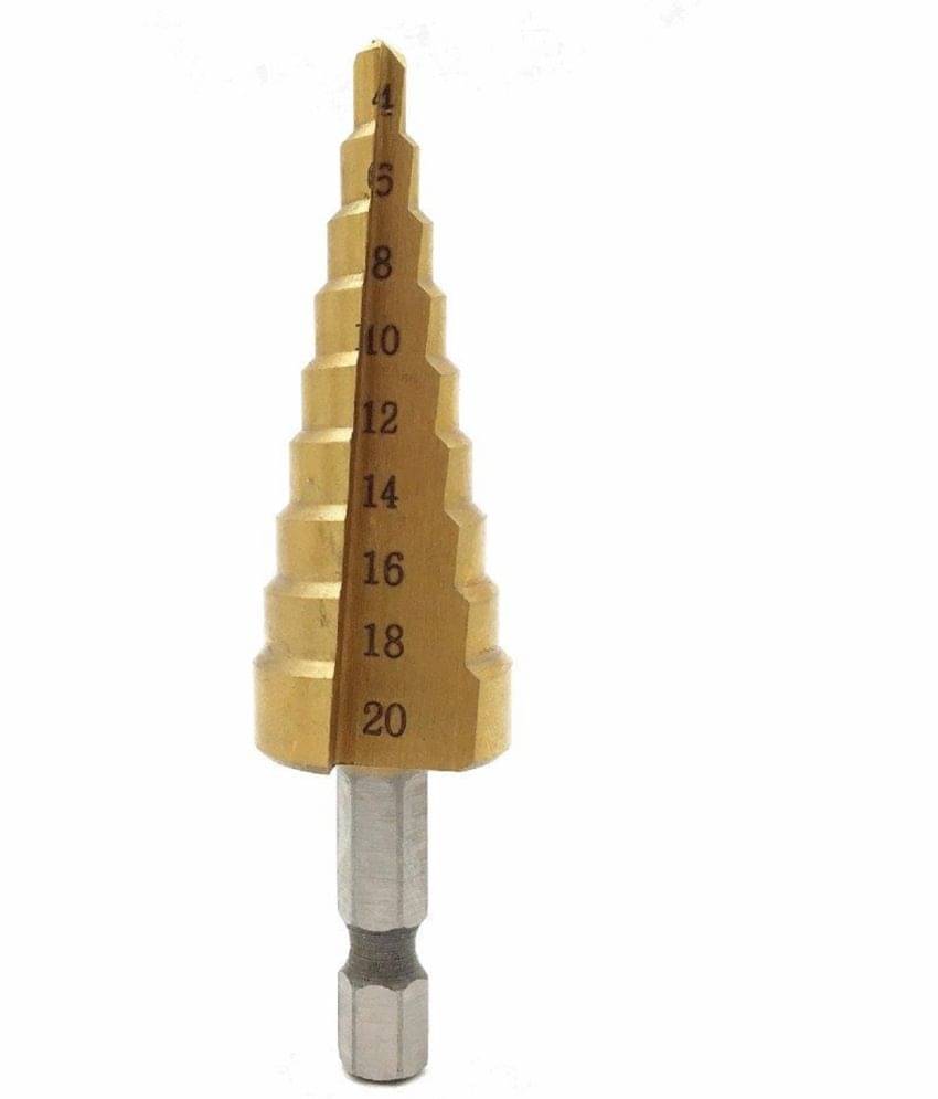     			HSS High Speed Steel Drill dit Set Titanium Step Drill Bit Set Drill Bit for Metal 20 mm Hex Shank Drive Kit for Woodworking, Metal Sheet 4-20mm