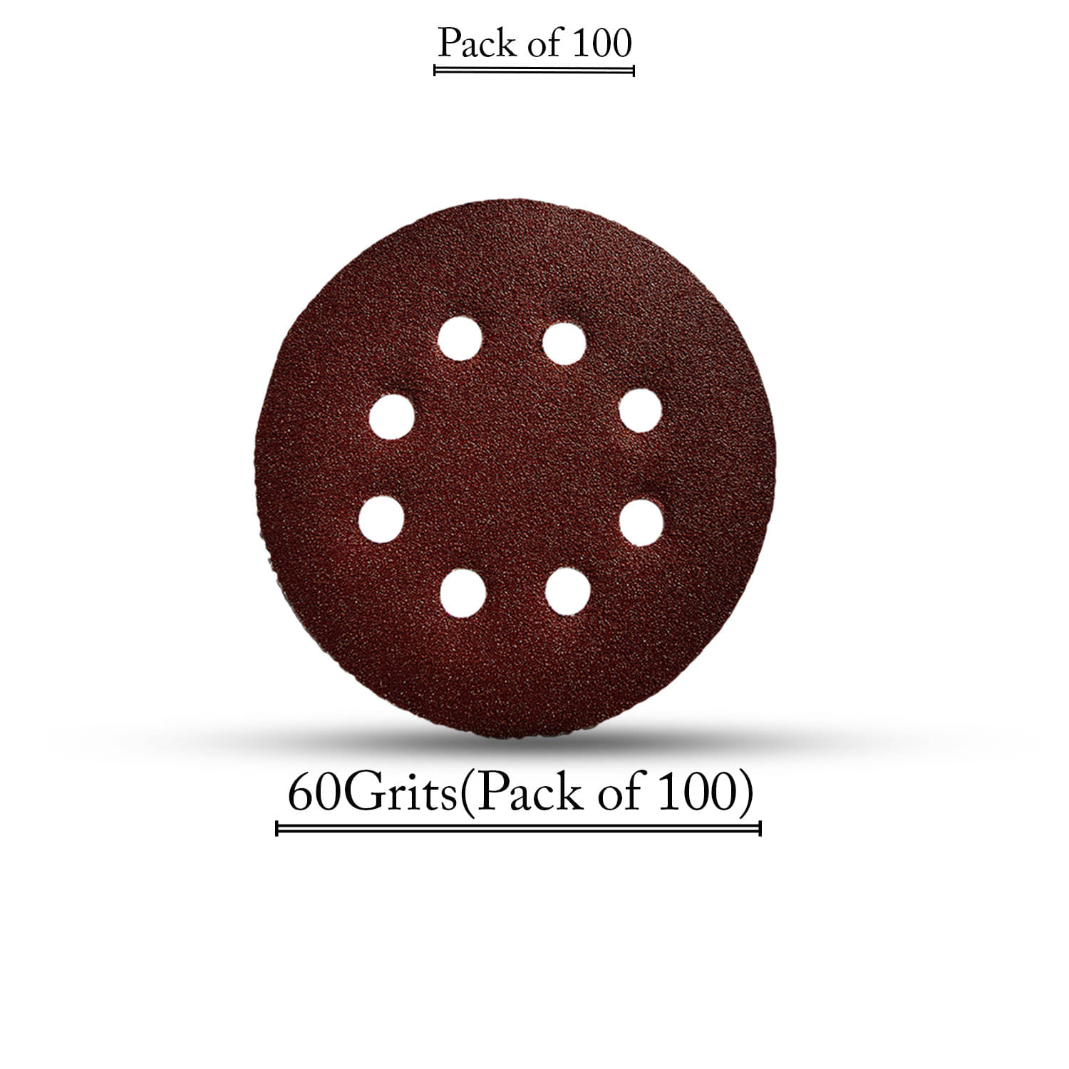     			LAXMI 5inch Velcro Sanding Disc Paper 60Grit Sanding Disc Paper(Pack of 100) Emery Sandpaper