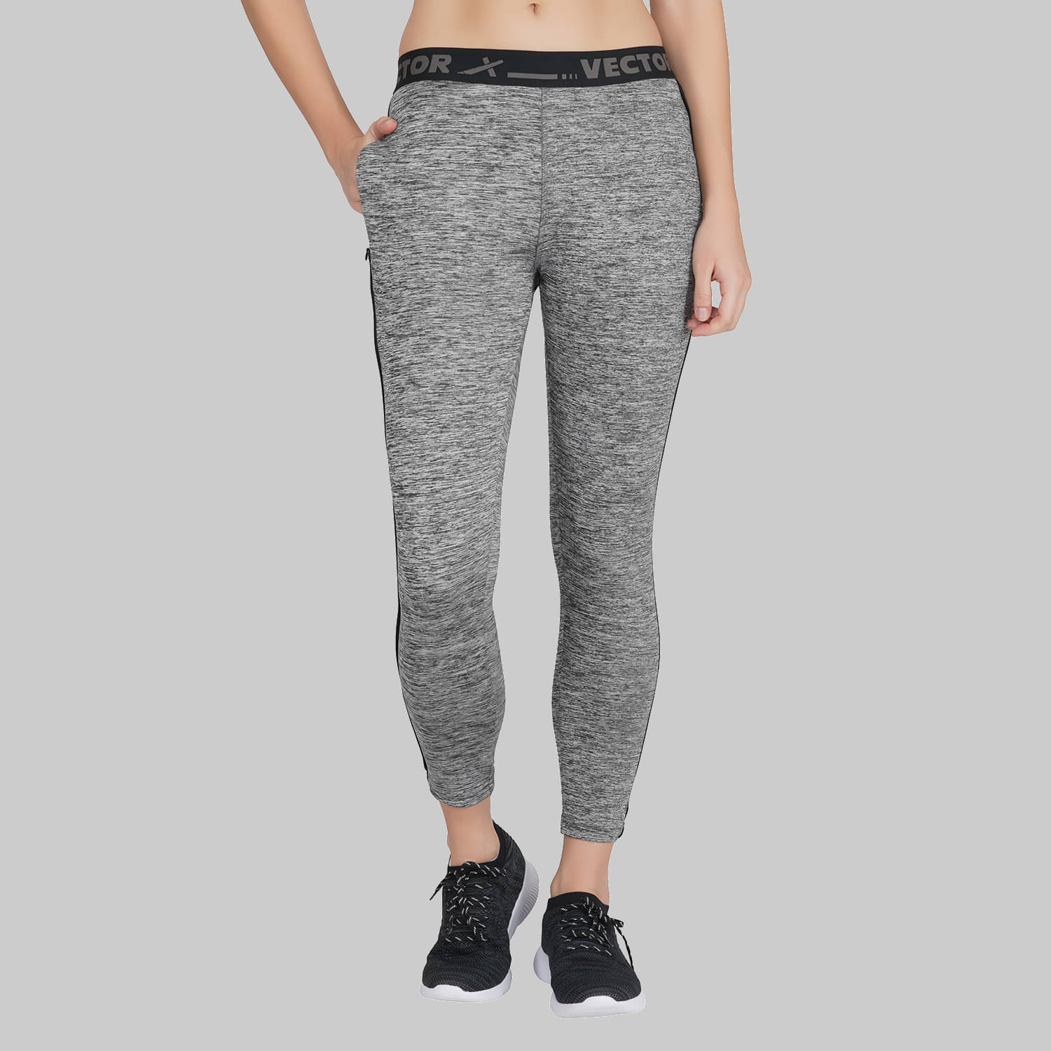     			Vector X - Grey Polyester Slim Fit Women's Sports Tights ( Pack of 1 )