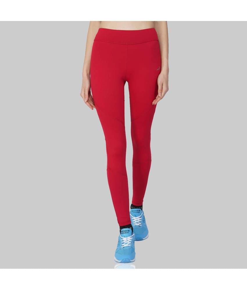     			Vector X - Red Polyester Slim Fit Women's Sports Tights ( Pack of 1 )