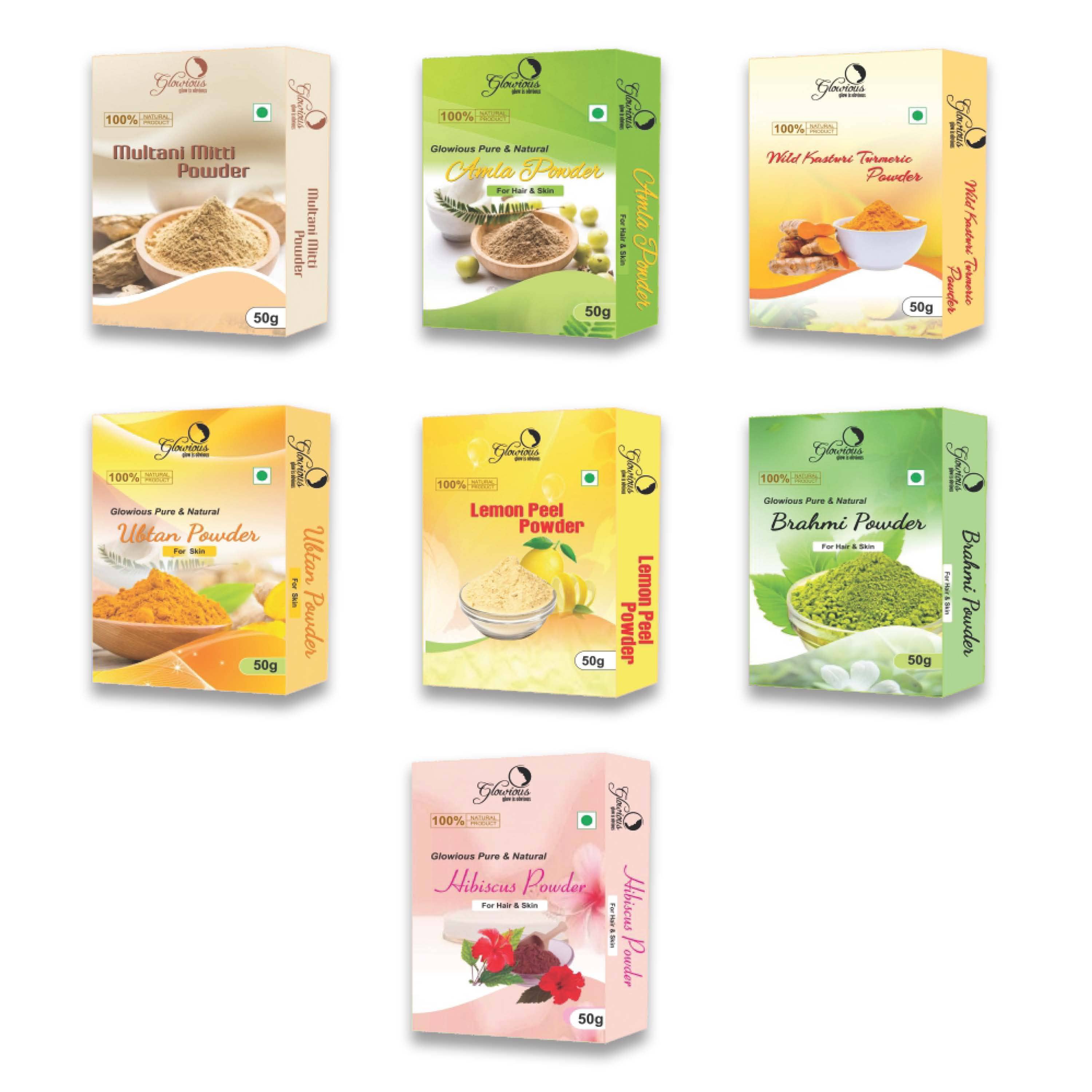 glowious - Skin Toning Face Pack for Normal Skin ( Pack of 7 )