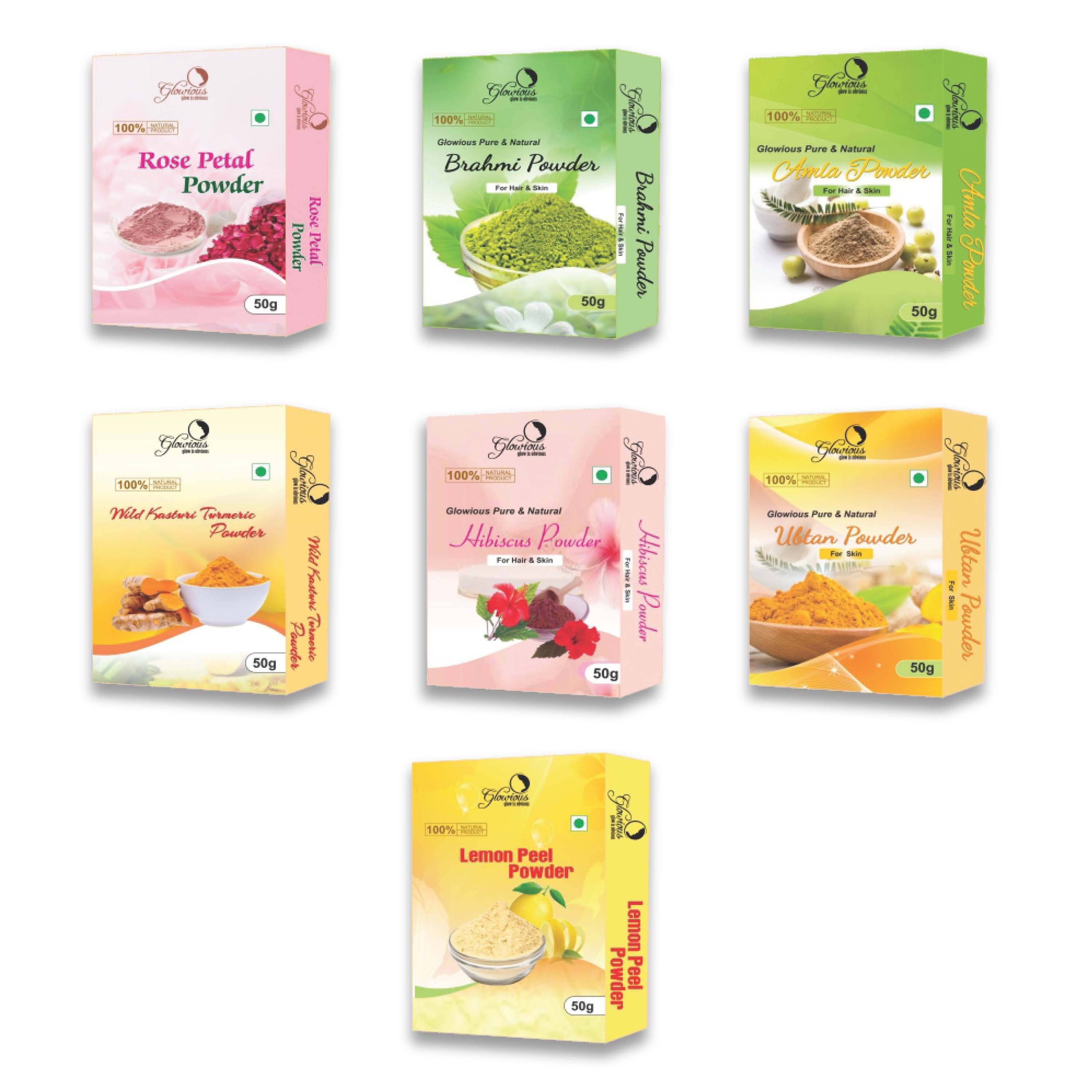 glowious - Skin Toning Face Pack for Normal Skin ( Pack of 7 )