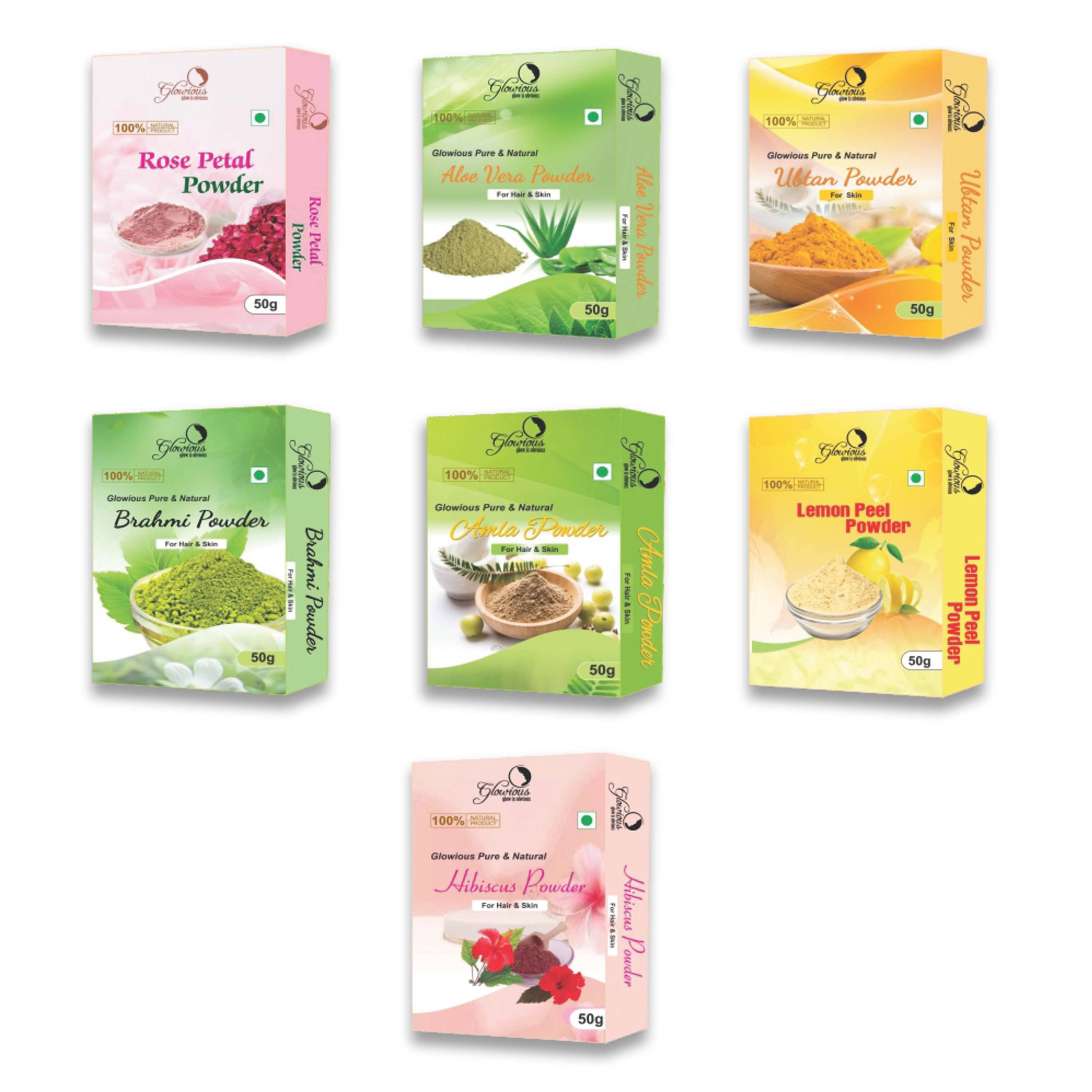 glowious - Skin Toning Face Pack for Normal Skin ( Pack of 7 )
