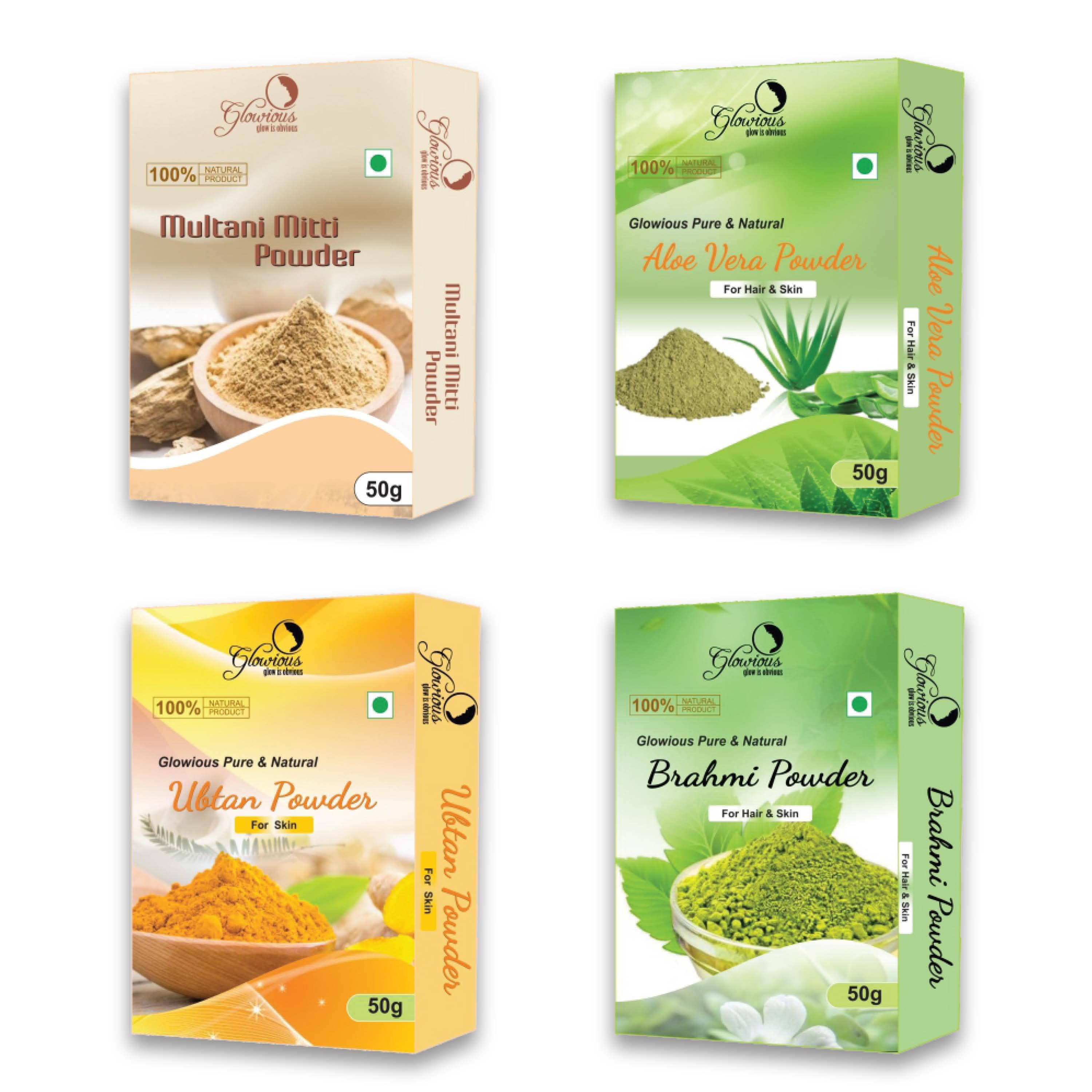 glowious - Skin Toning Face Pack for Normal Skin ( Pack of 4 )