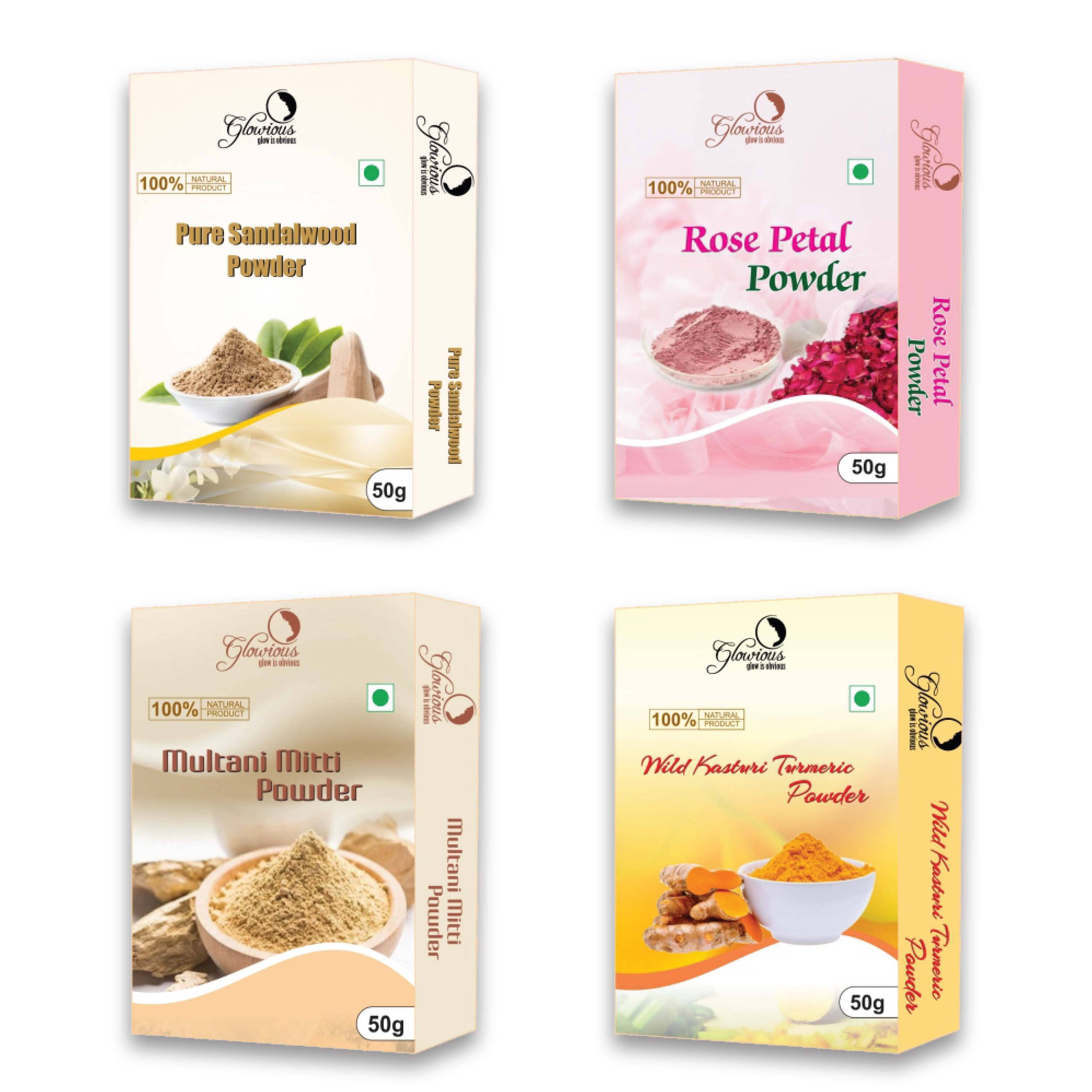 glowious - Skin Toning Face Pack for Normal Skin ( Pack of 4 )