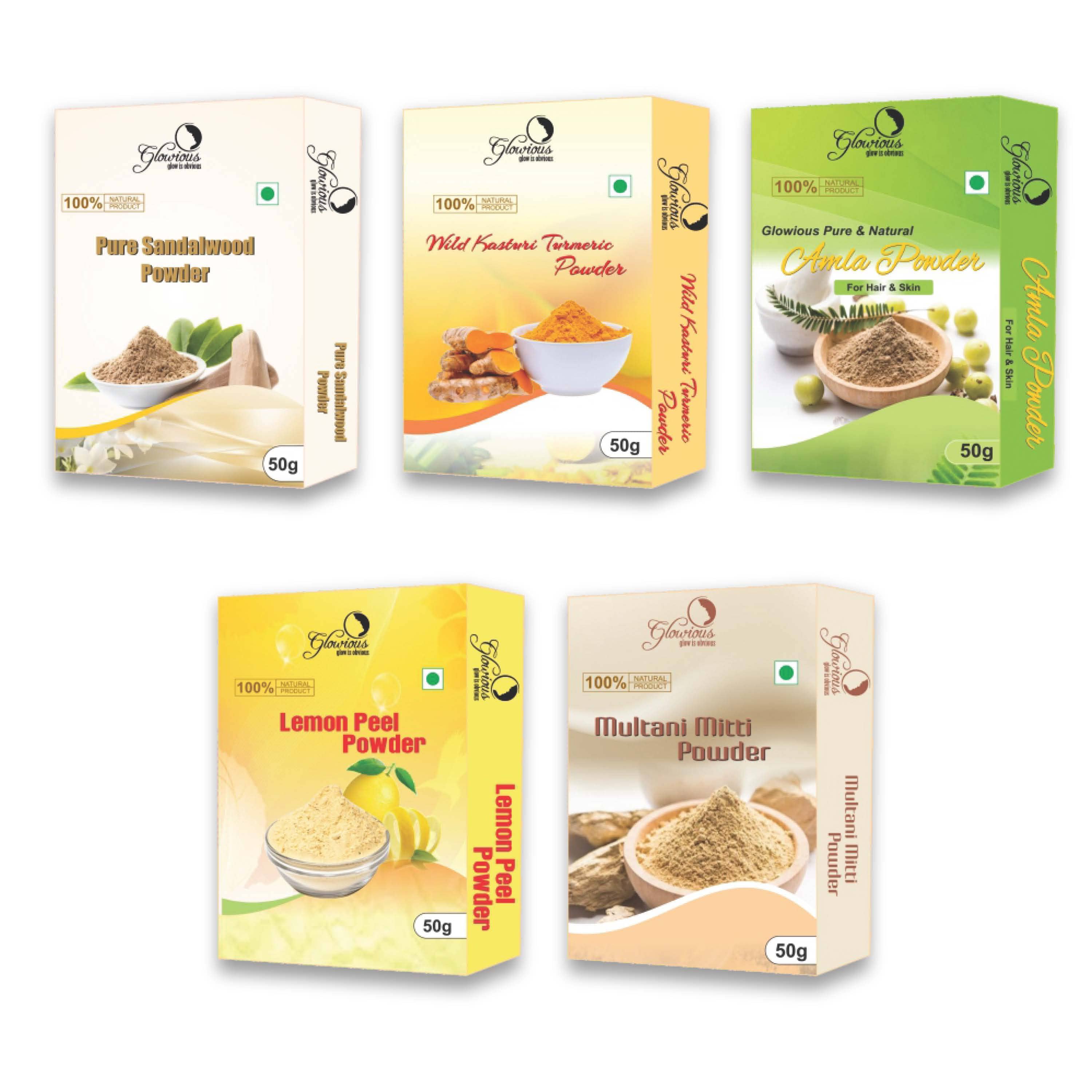 glowious - Skin Toning Face Pack for Normal Skin ( Pack of 5 )