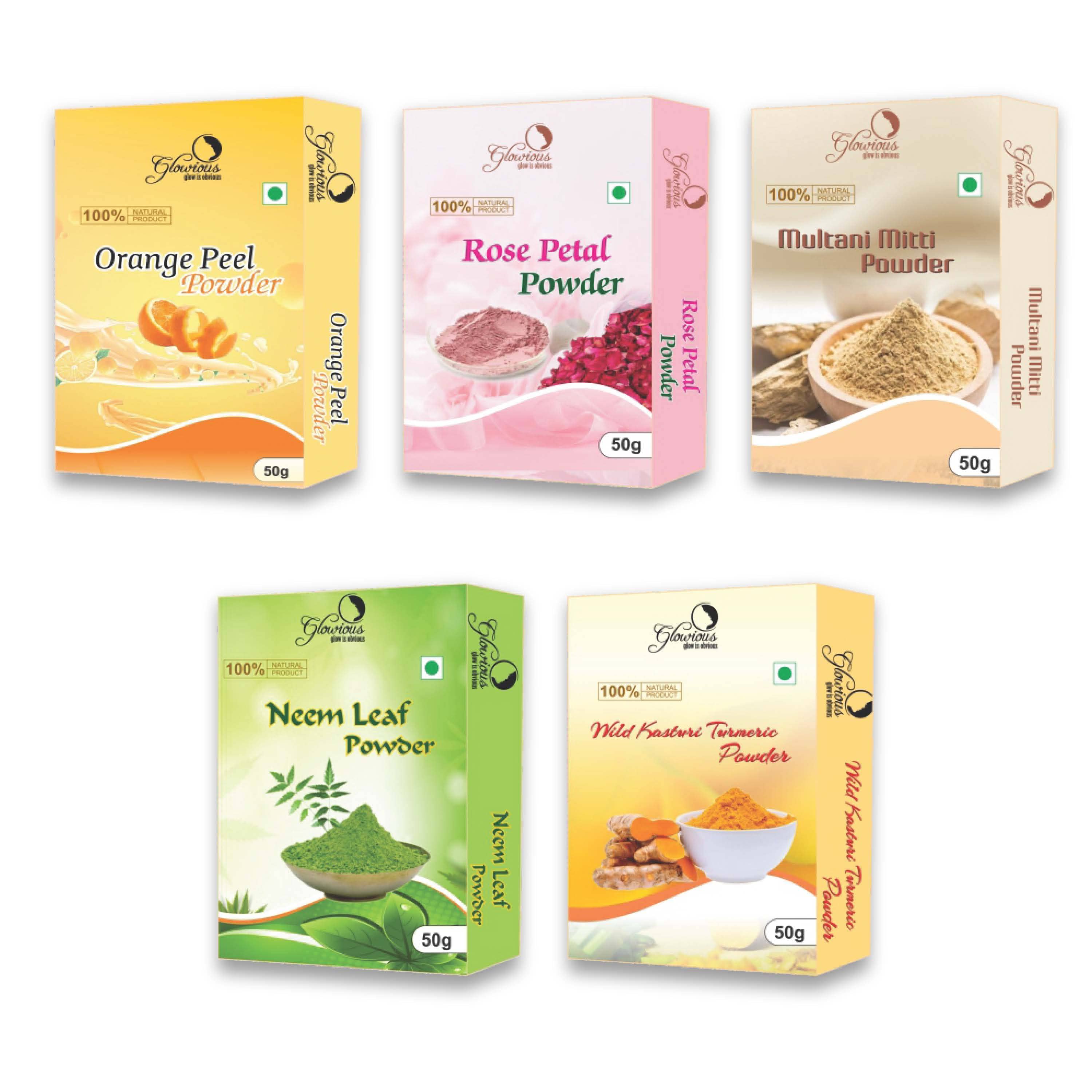 glowious - Skin Toning Face Pack for Normal Skin ( Pack of 5 )