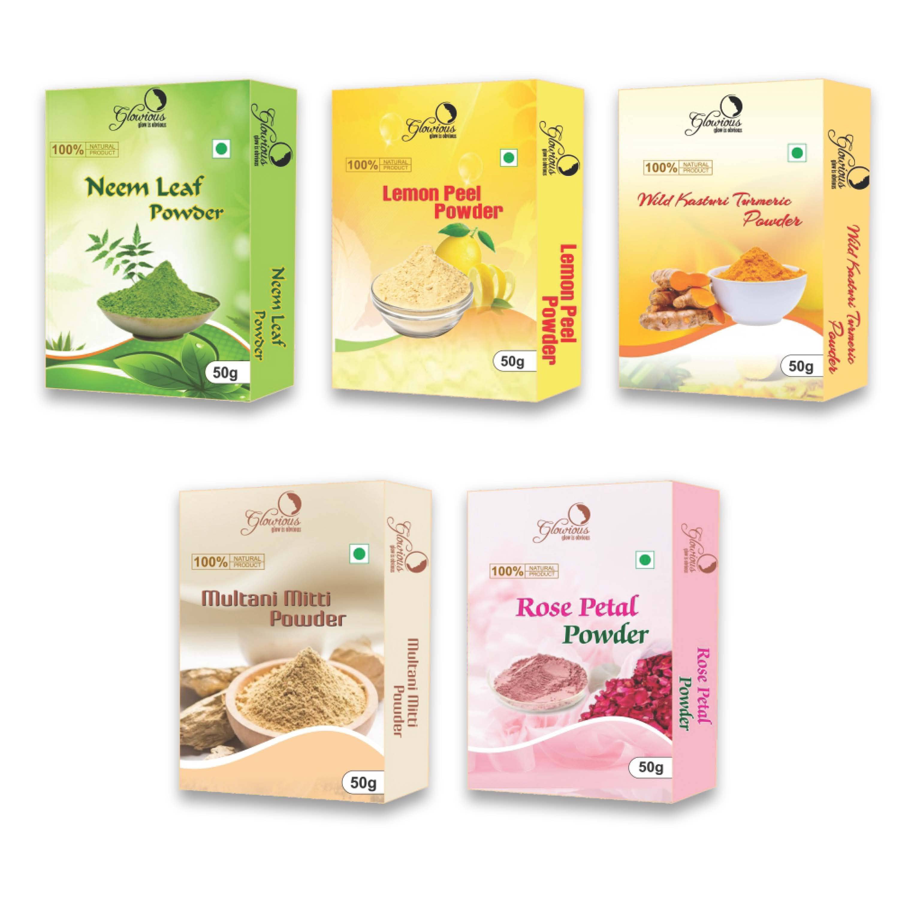 glowious - Skin Toning Face Pack for Normal Skin ( Pack of 5 )