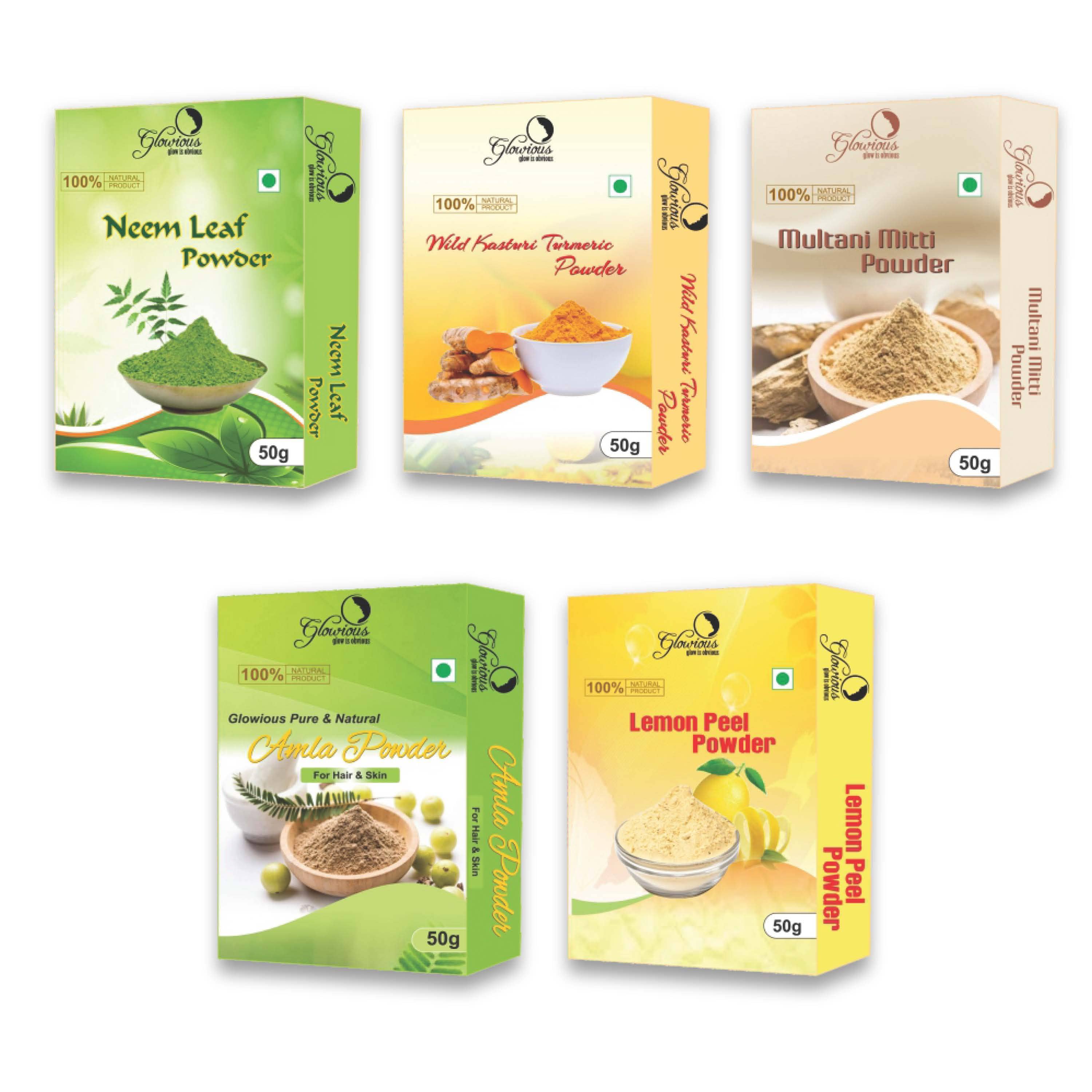 glowious - Skin Toning Face Pack for Normal Skin ( Pack of 5 )
