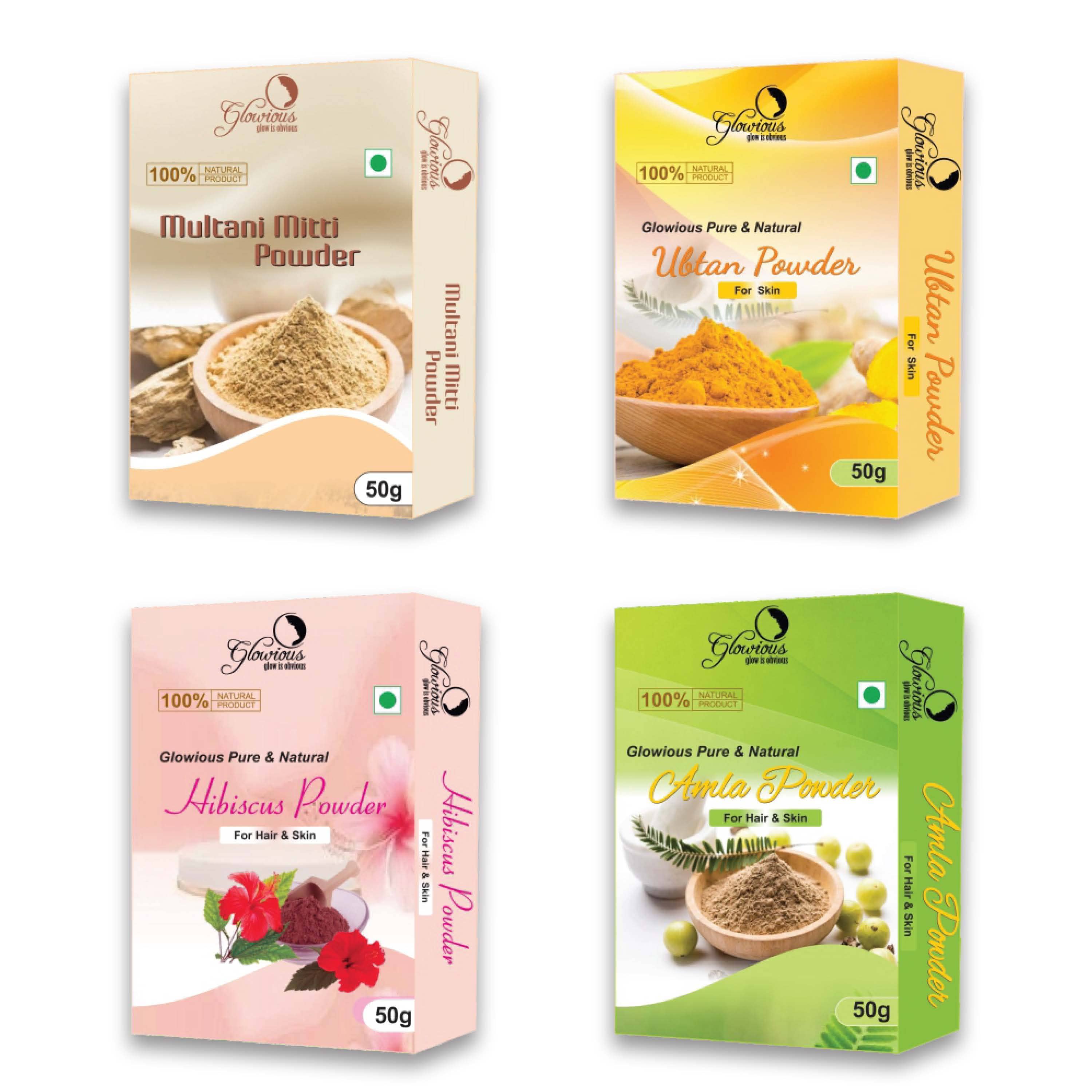 glowious - Skin Toning Face Pack for Normal Skin ( Pack of 4 )
