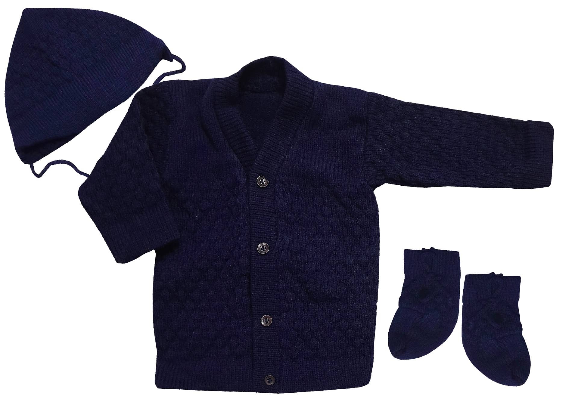 LITTLE PANDA Single Unisex for Baby Woollen Cardigans ( Maroon )