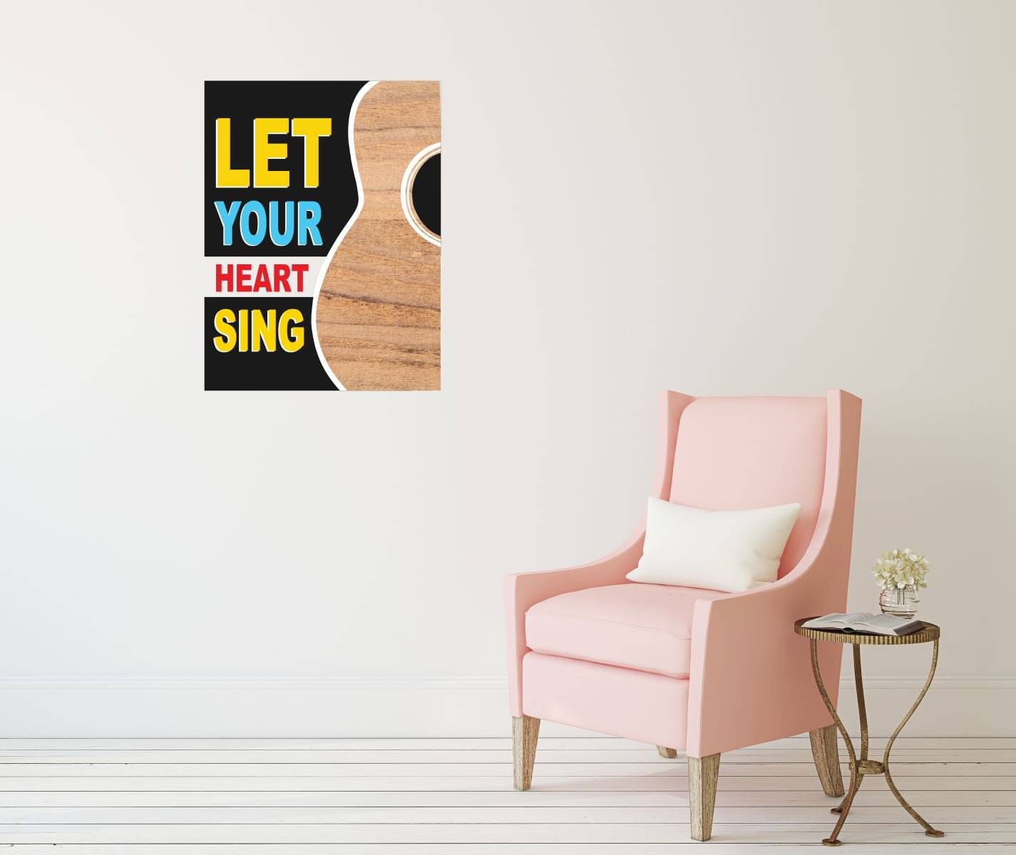     			Asmi Collection Let Your Heart Sing Self Adhesive Wall Sticker ( 40 x 30 cms )