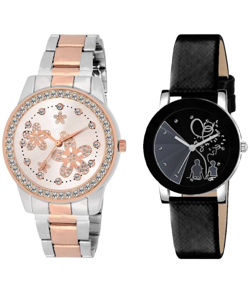     			DECLASSE - Multicolor PU Analog Couple's Watch