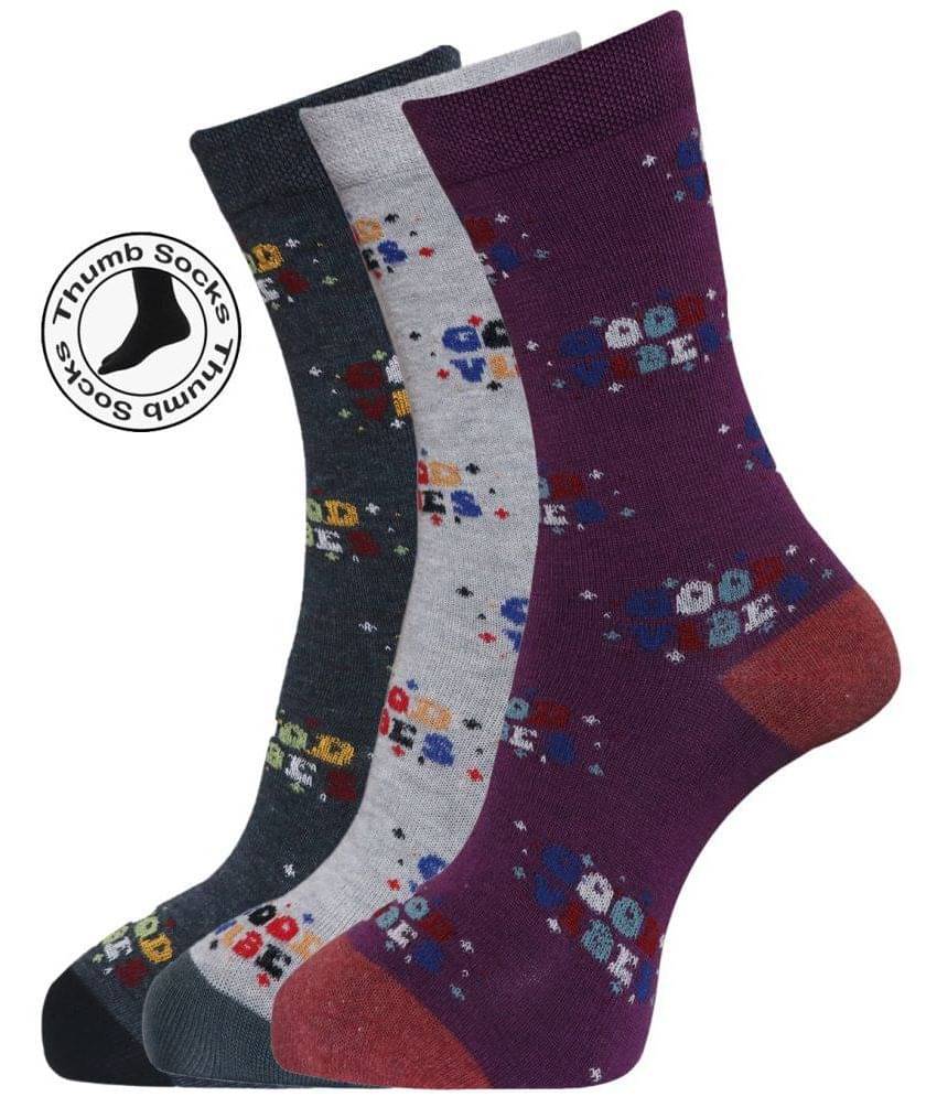 Dollar - Multicolor Cotton Women's Mid Length Socks ( Pack of 3 ) Dollar - Multicolor Cotton Women's Mid Length Socks ( Pack of 3 )