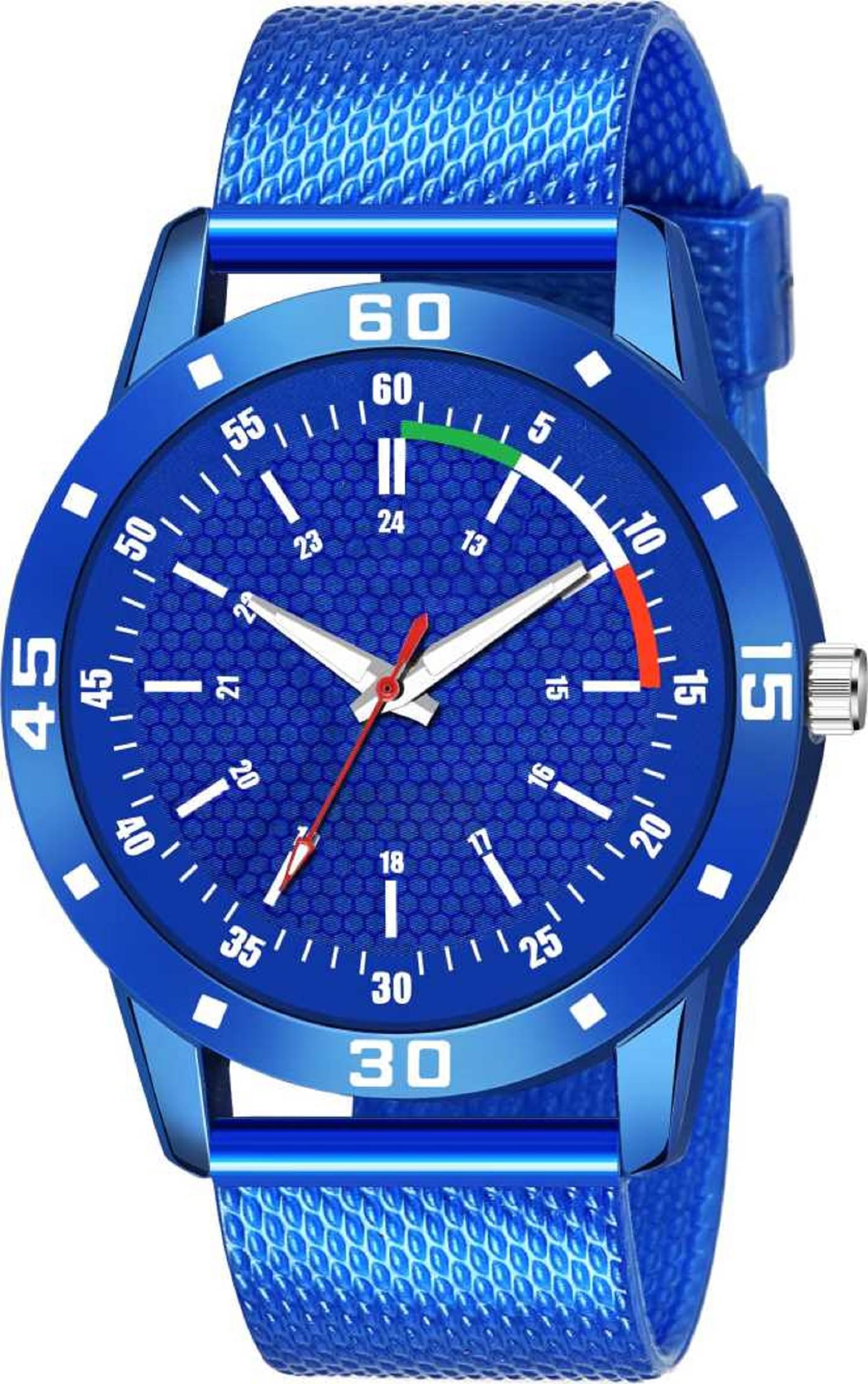     			EMPERO - Blue PU Analog Men's Watch