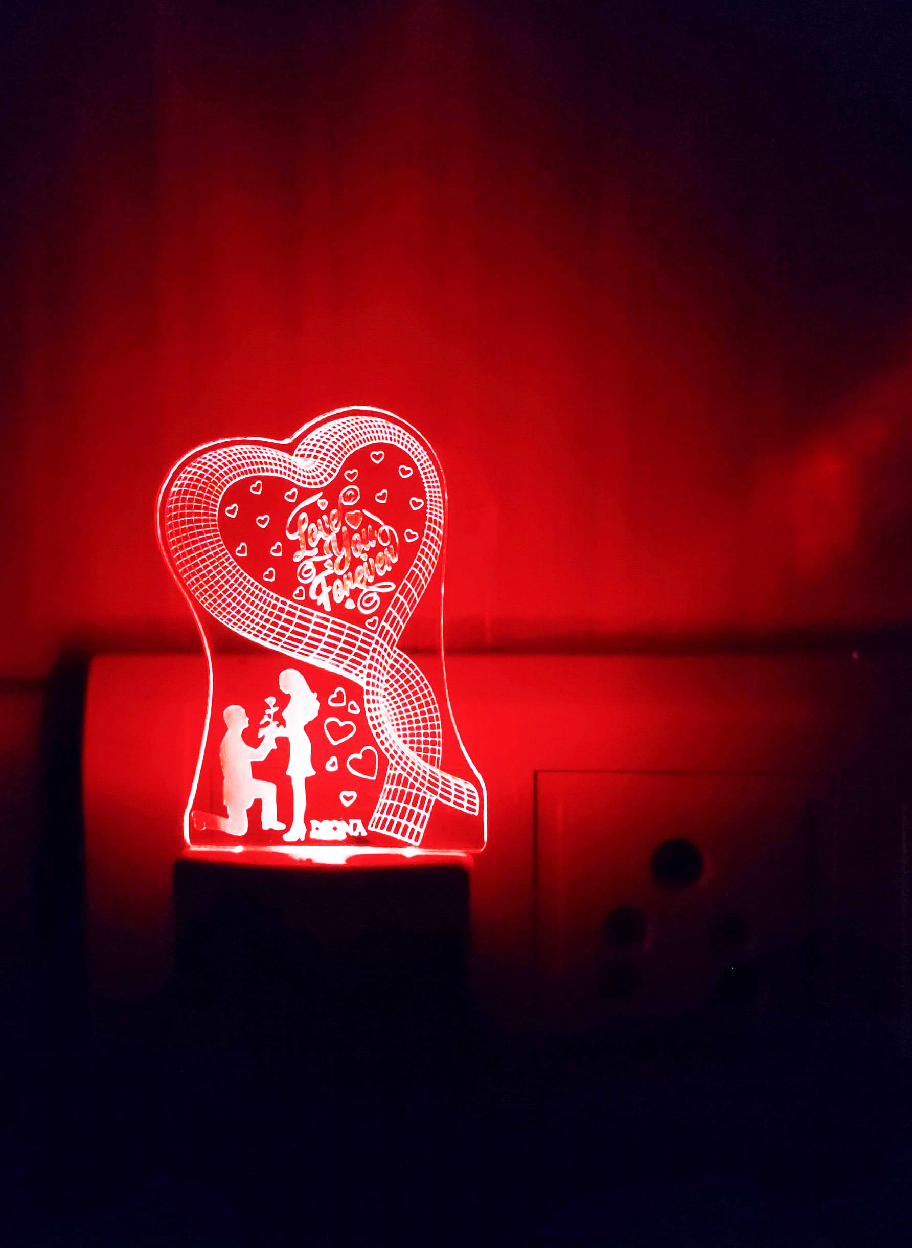     			DIONA Night Lamp Love You Forever Romantic Couple Valentine Day, Birthday