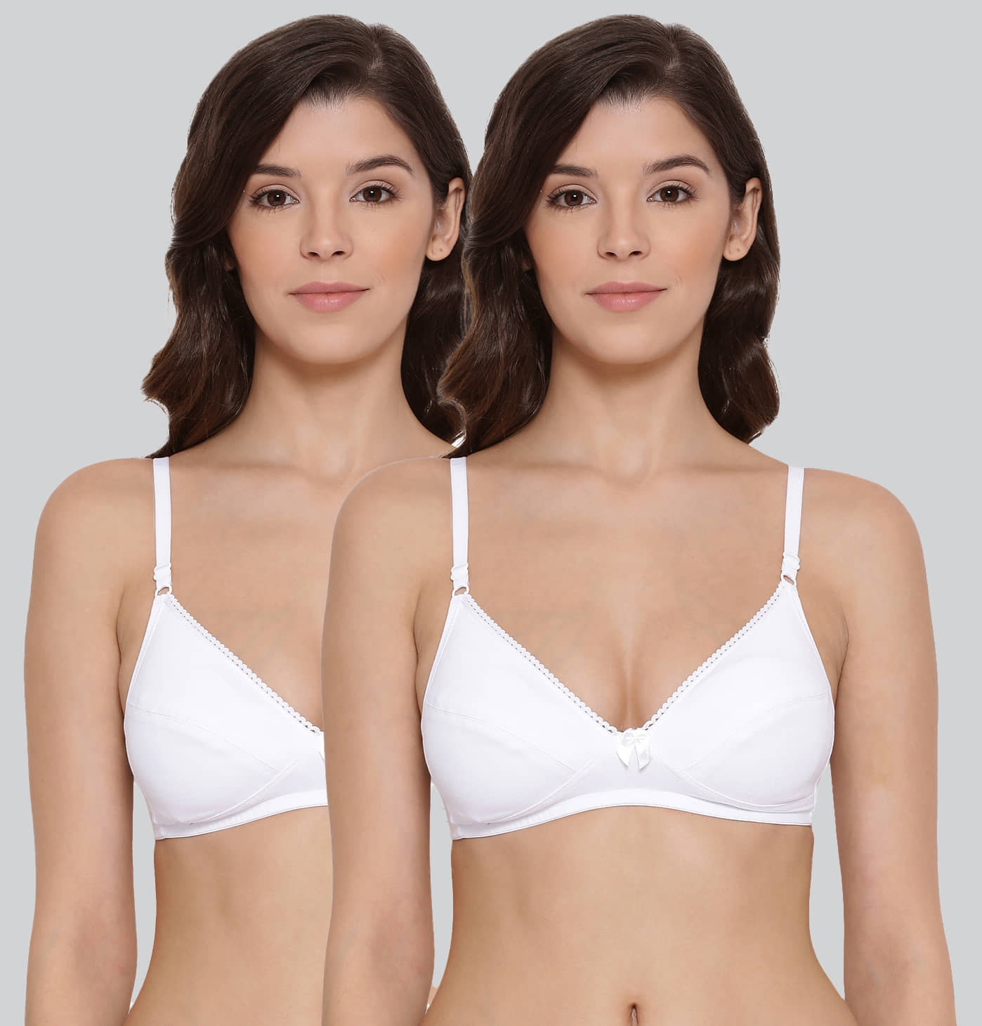 LYRA Pack of 2 Cotton Women's Everyday Bra ( White )